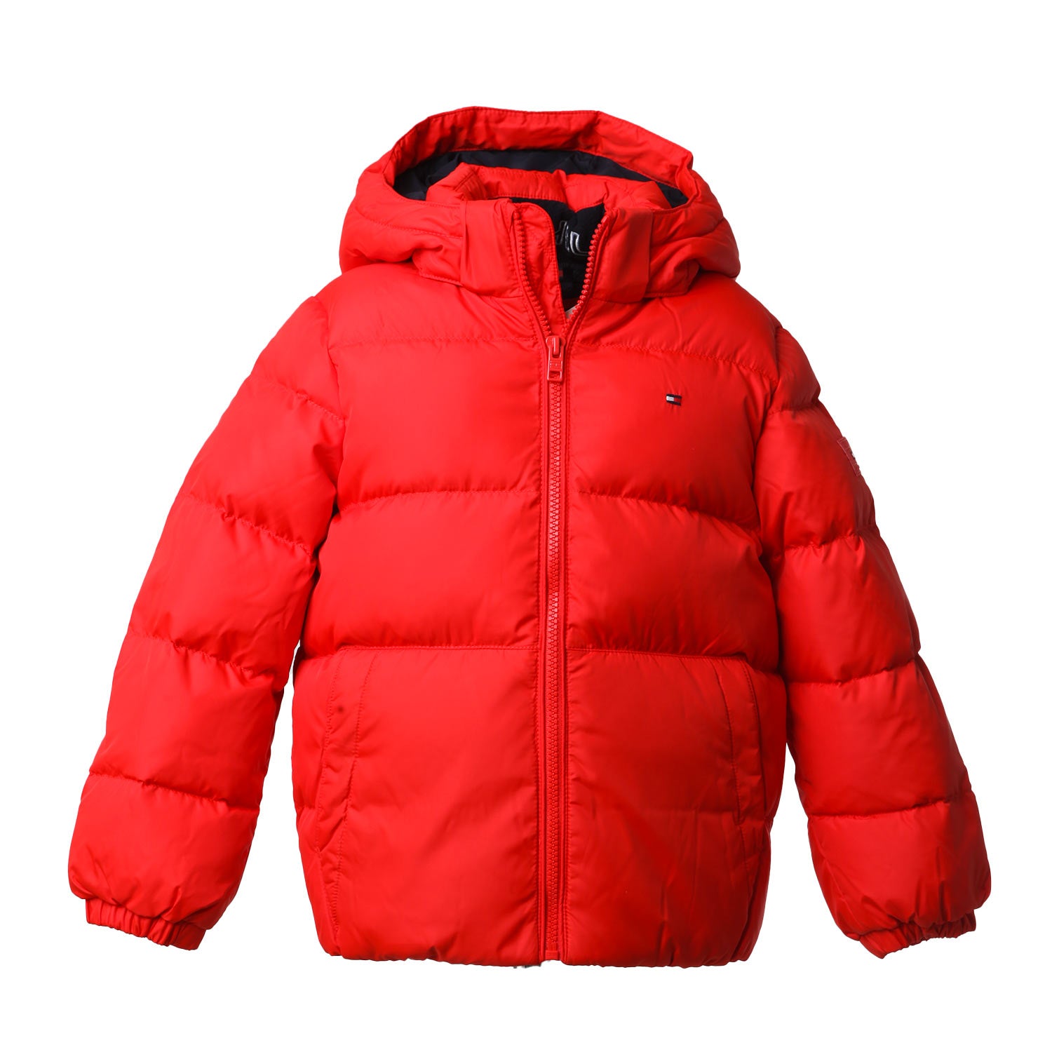 GIUBBINO ROSSO IMBOTTITO ESSENTIAL CON CAPPUCCIO - annameglio.com abbigliamento moda