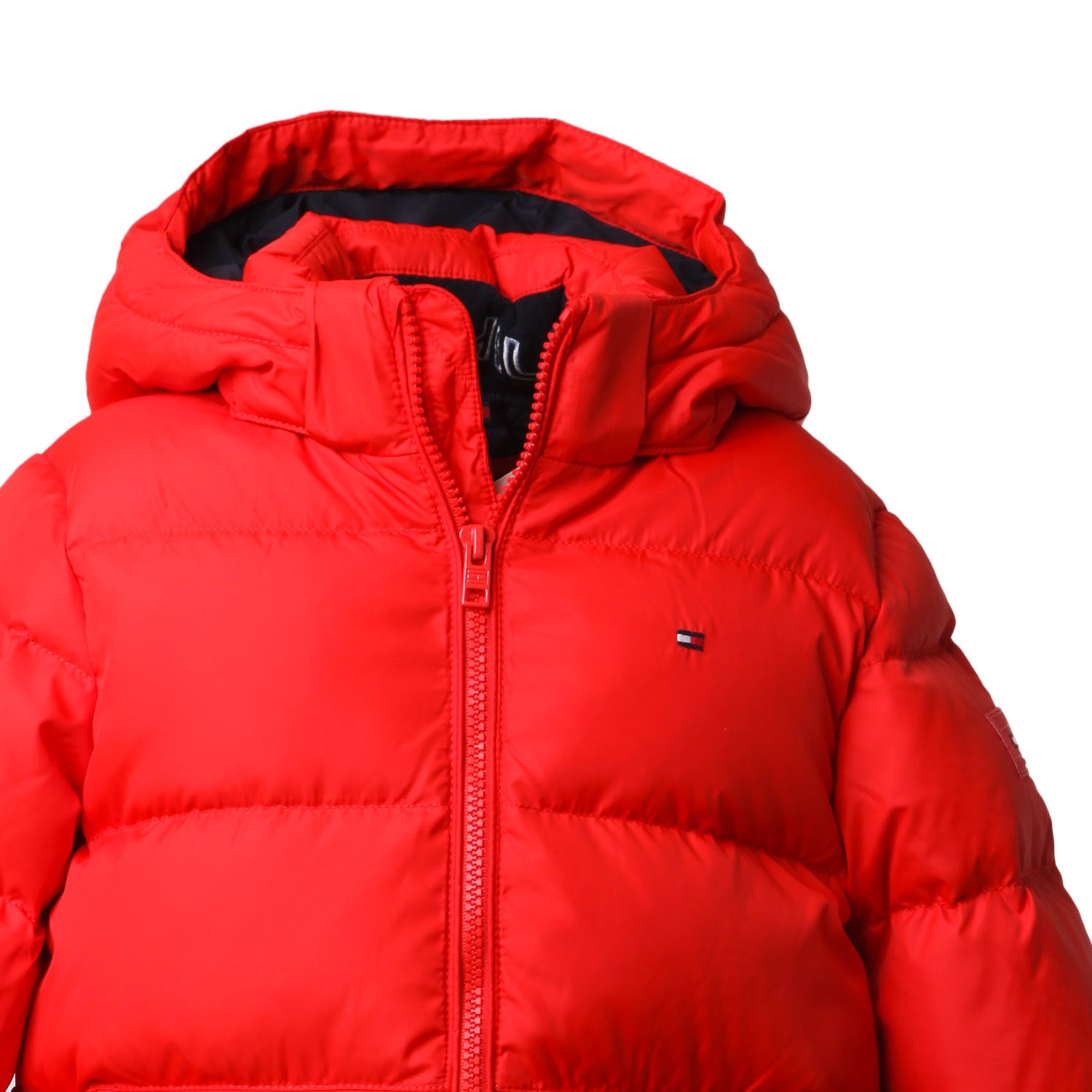 GIUBBINO ROSSO IMBOTTITO ESSENTIAL CON CAPPUCCIO - annameglio.com abbigliamento moda