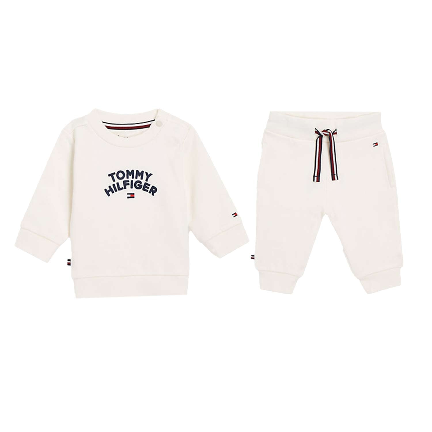 COMPLETO BIANCO HILFIGER FELPA E JOGGERS - annameglio.com abbigliamento moda