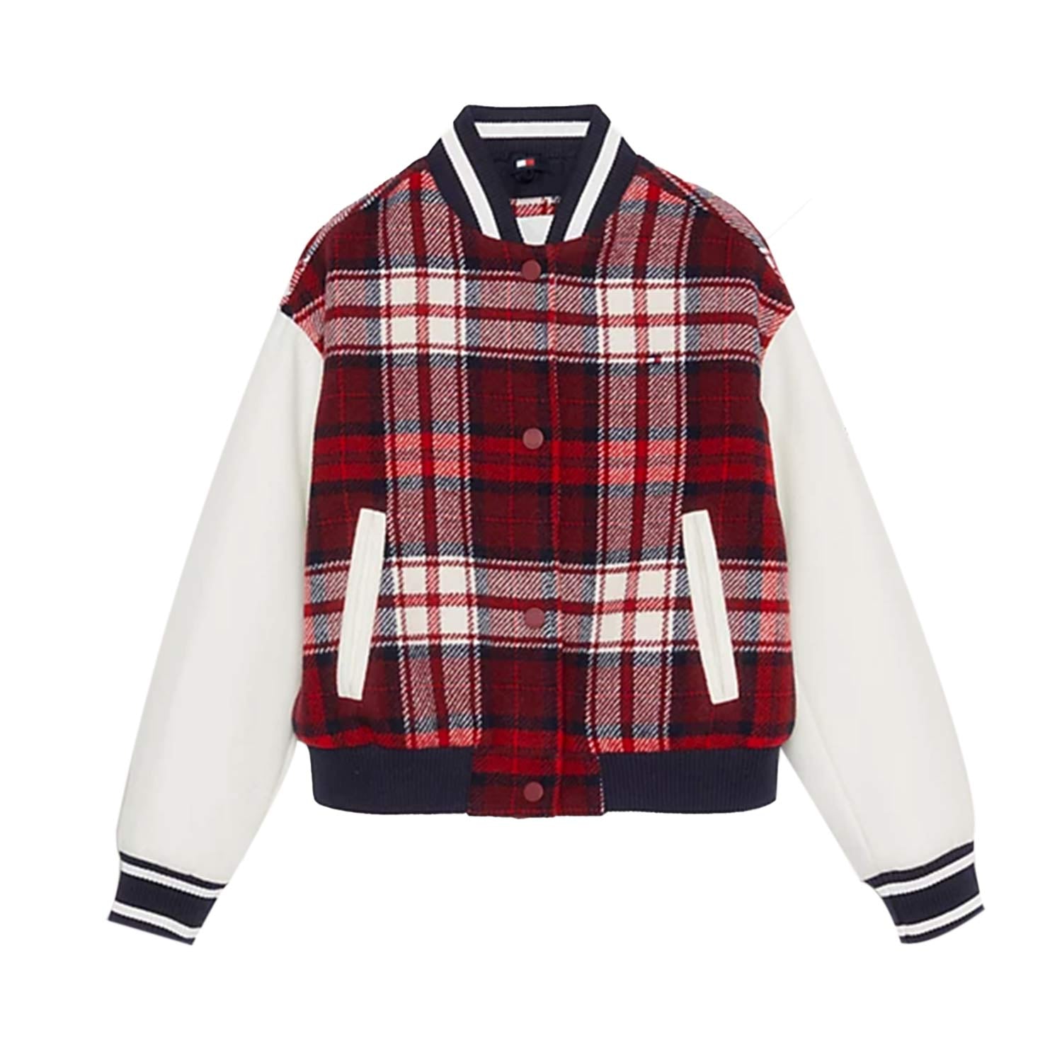 BOMBER VARSITY RELAXED FIT A QUADRI TARTAN - annameglio.com abbigliamento moda