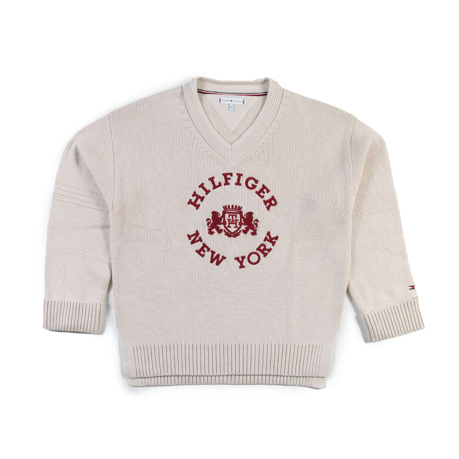 Maglione beige con logo TOMMY HILFIGER - annameglio.com abbigliamento moda
