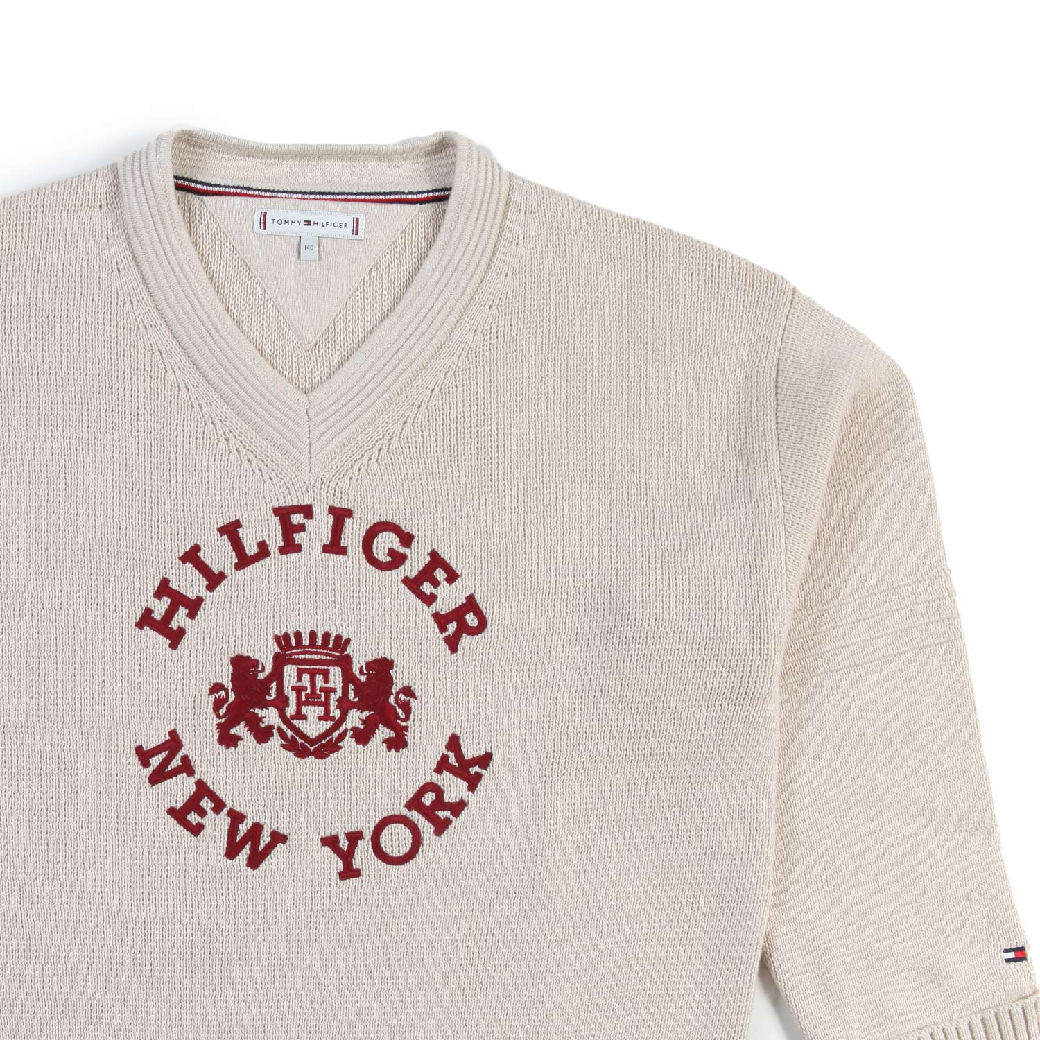 Maglione beige con logo TOMMY HILFIGER - annameglio.com abbigliamento moda