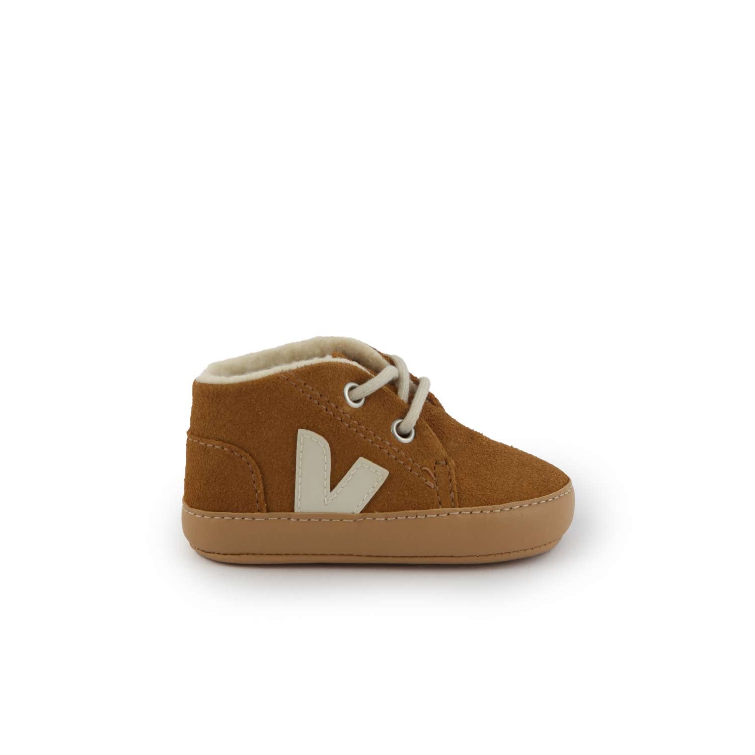 Scarpina Pierre Baby Fured in suede cammello - annameglio.com abbigliamento moda