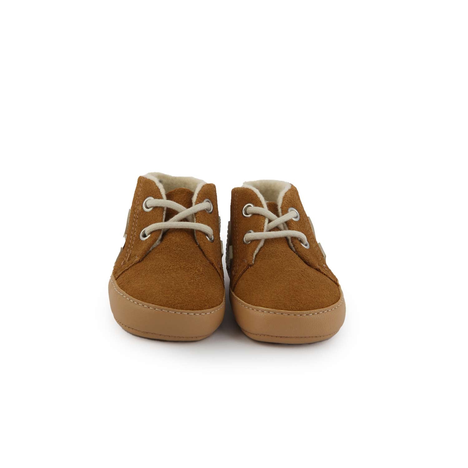 Scarpina Pierre Baby Fured in suede cammello - annameglio.com abbigliamento moda