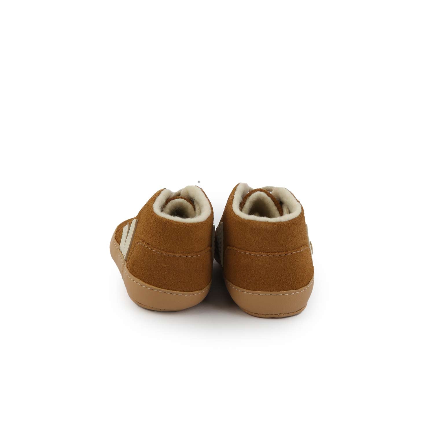 Scarpina Pierre Baby Fured in suede cammello - annameglio.com abbigliamento moda