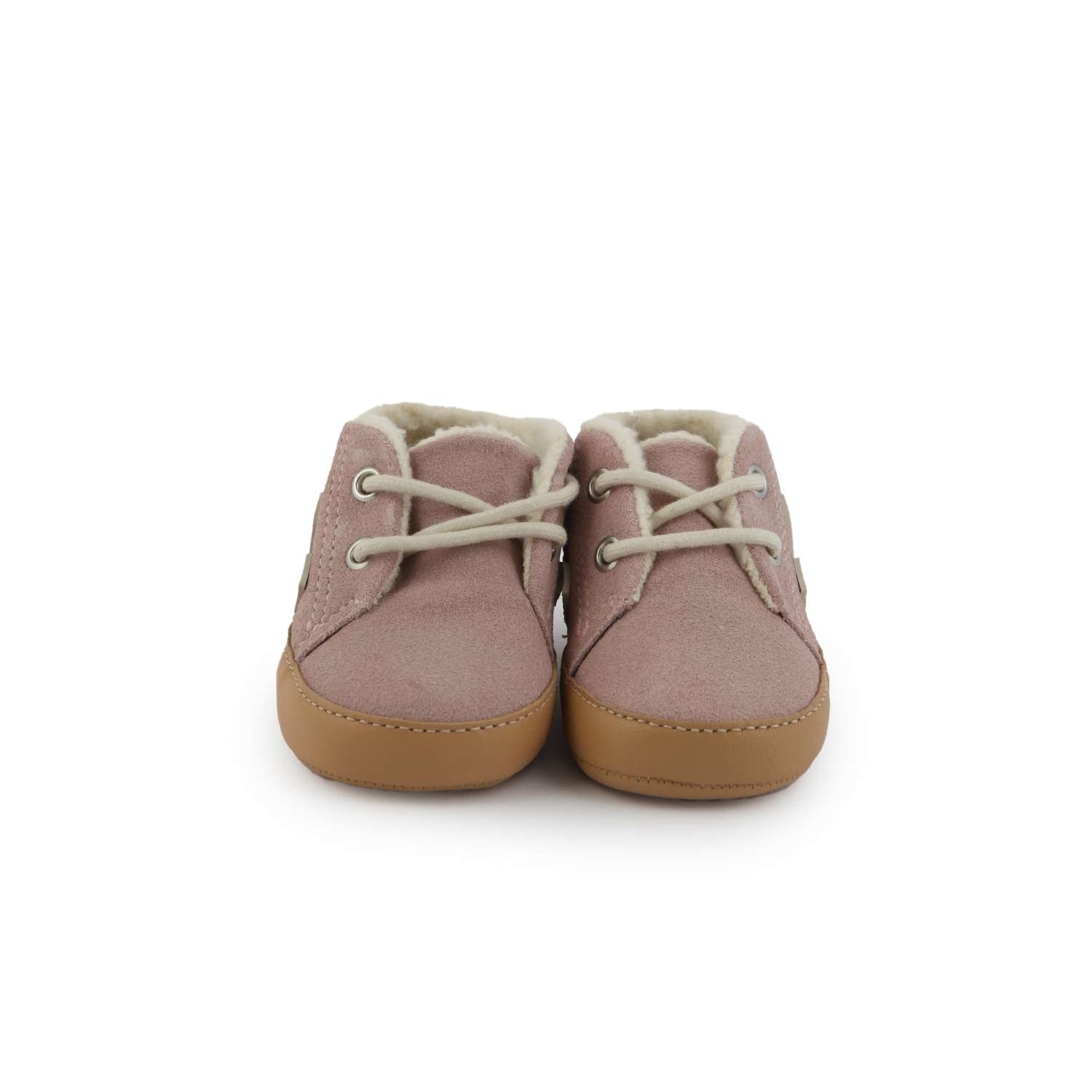 Scarpina Pierre Baby Fured in suede rosa - annameglio.com abbigliamento moda