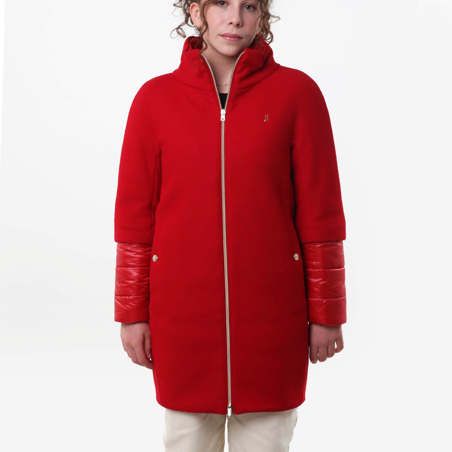 Cappotto ecowool-nylon Herno rosso Ragazza - annameglio.com abbigliamento moda