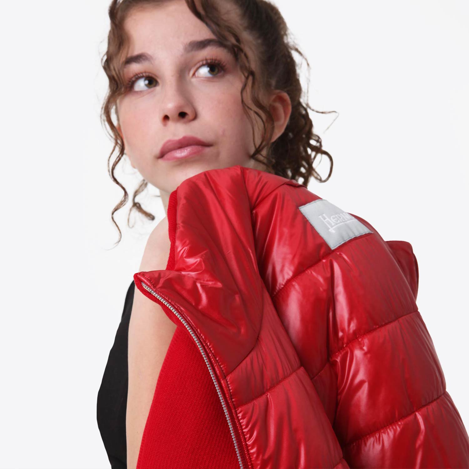 Cappotto ecowool-nylon Herno rosso Ragazza - annameglio.com abbigliamento moda