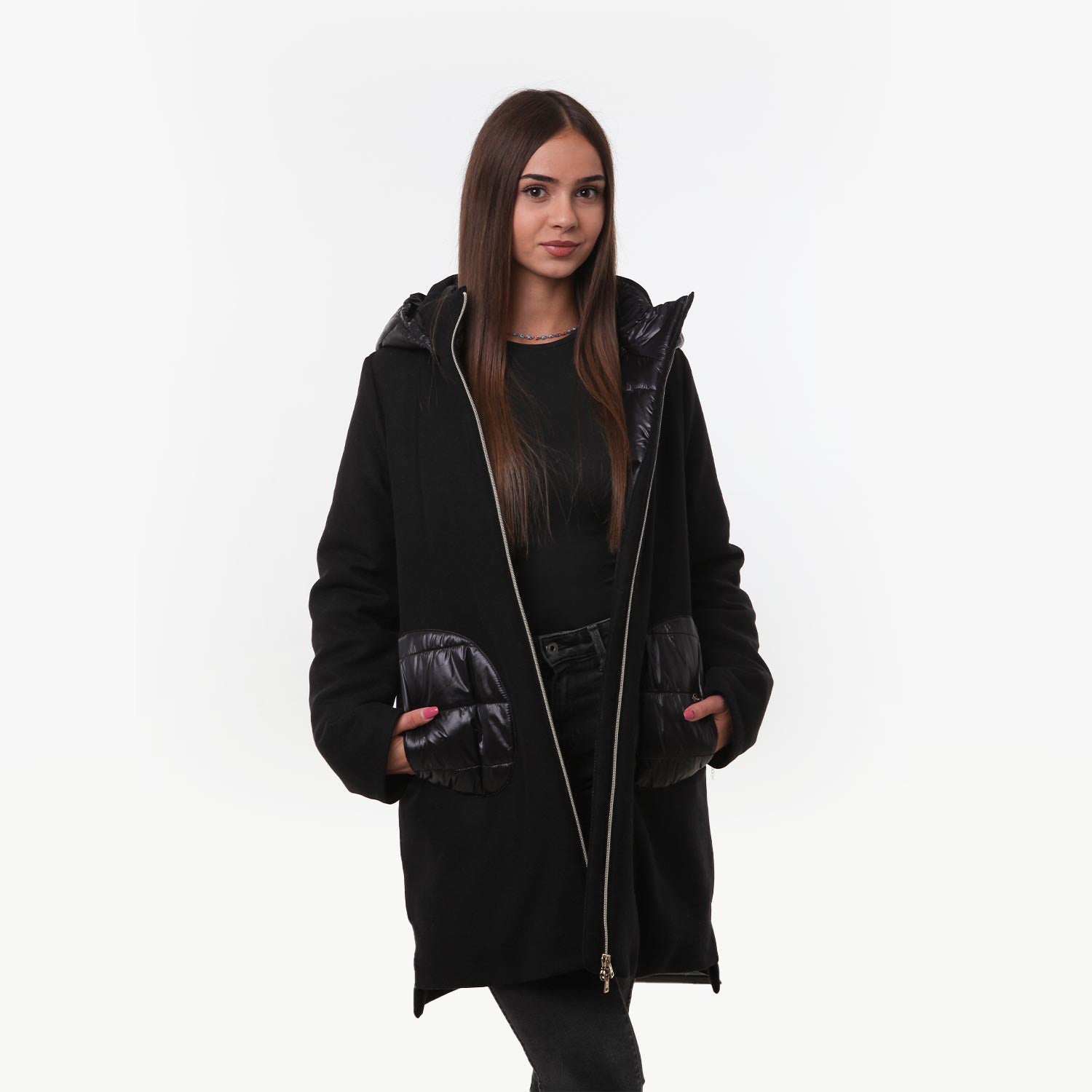Cappotto ecowool Herno nero Ragazza - annameglio.com abbigliamento moda