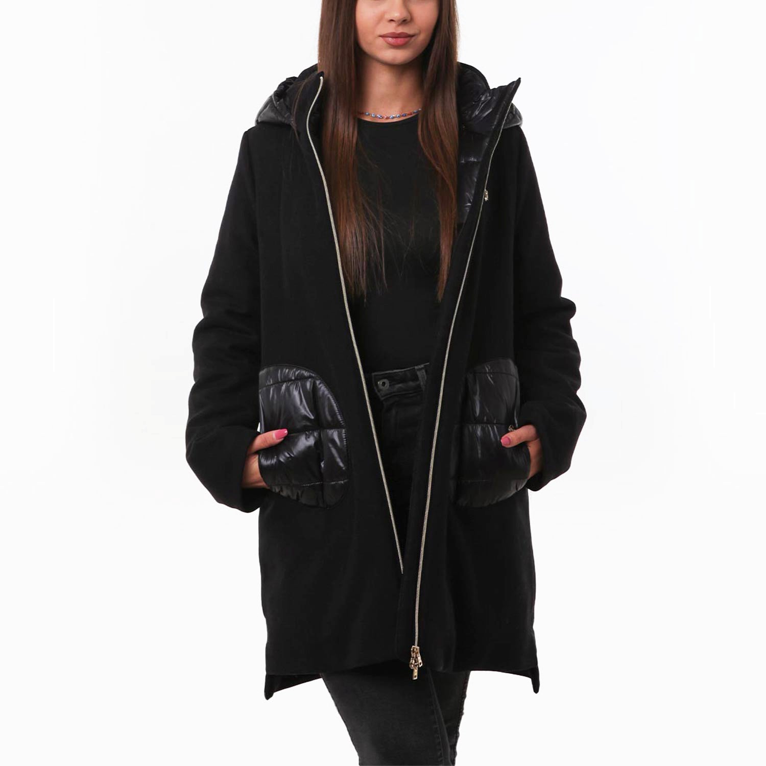 Cappotto ecowool Herno nero Ragazza - annameglio.com abbigliamento moda