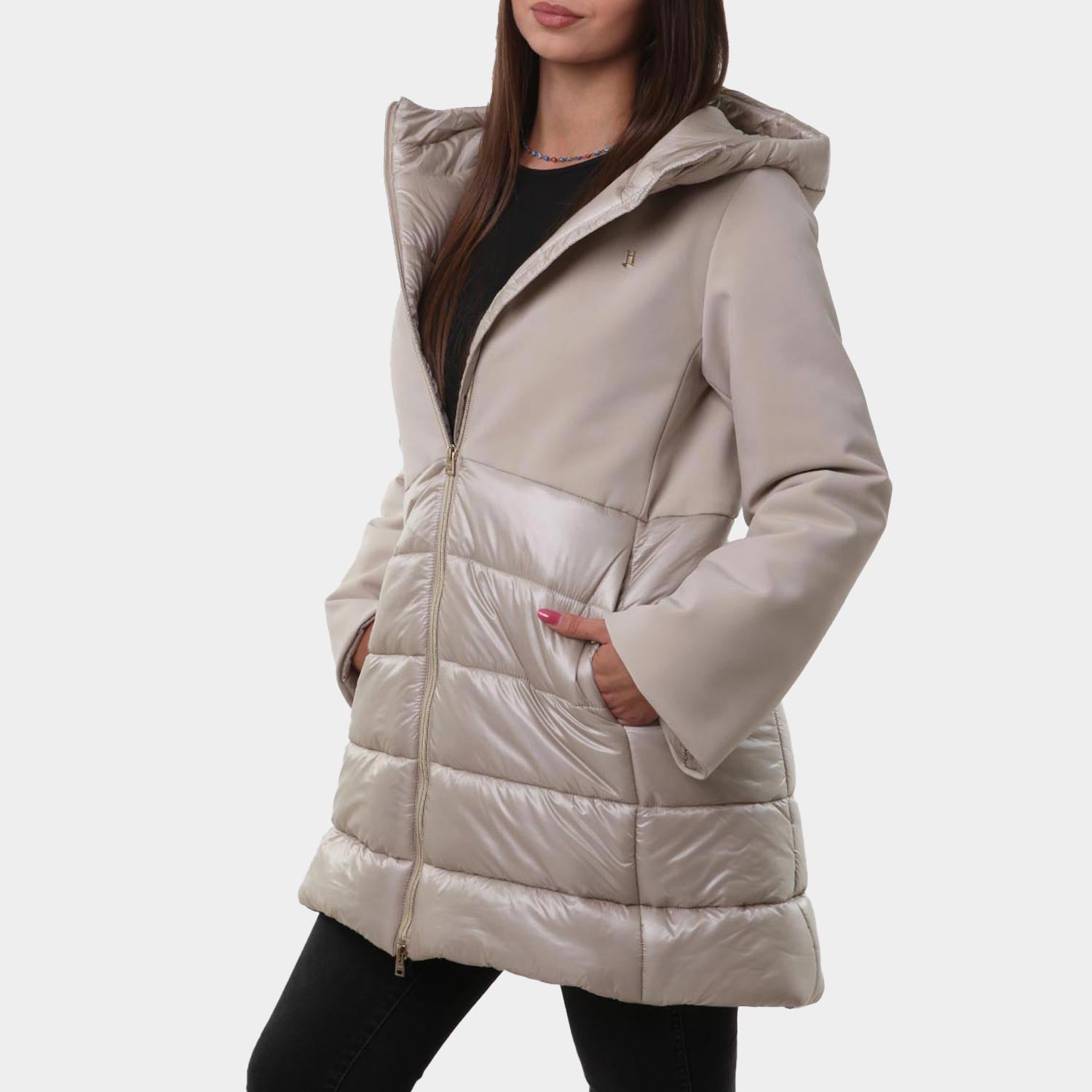 Parka bimateriale Herno beige Ragazza - annameglio.com abbigliamento moda