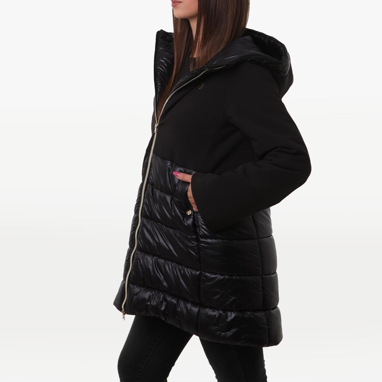 Parka bimateriale Herno nero Ragazza - annameglio.com abbigliamento moda