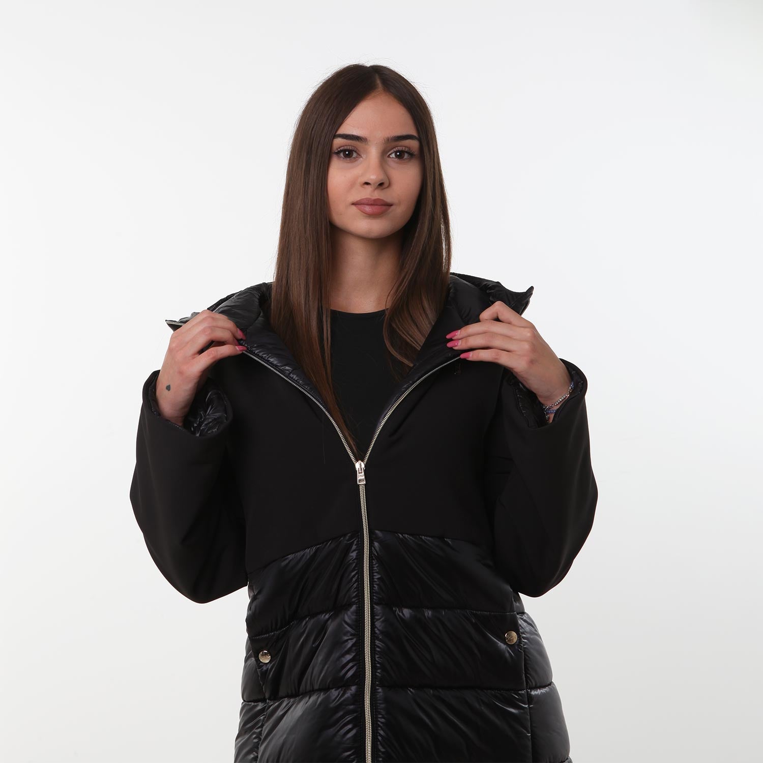 Parka bimateriale Herno nero Ragazza - annameglio.com abbigliamento moda