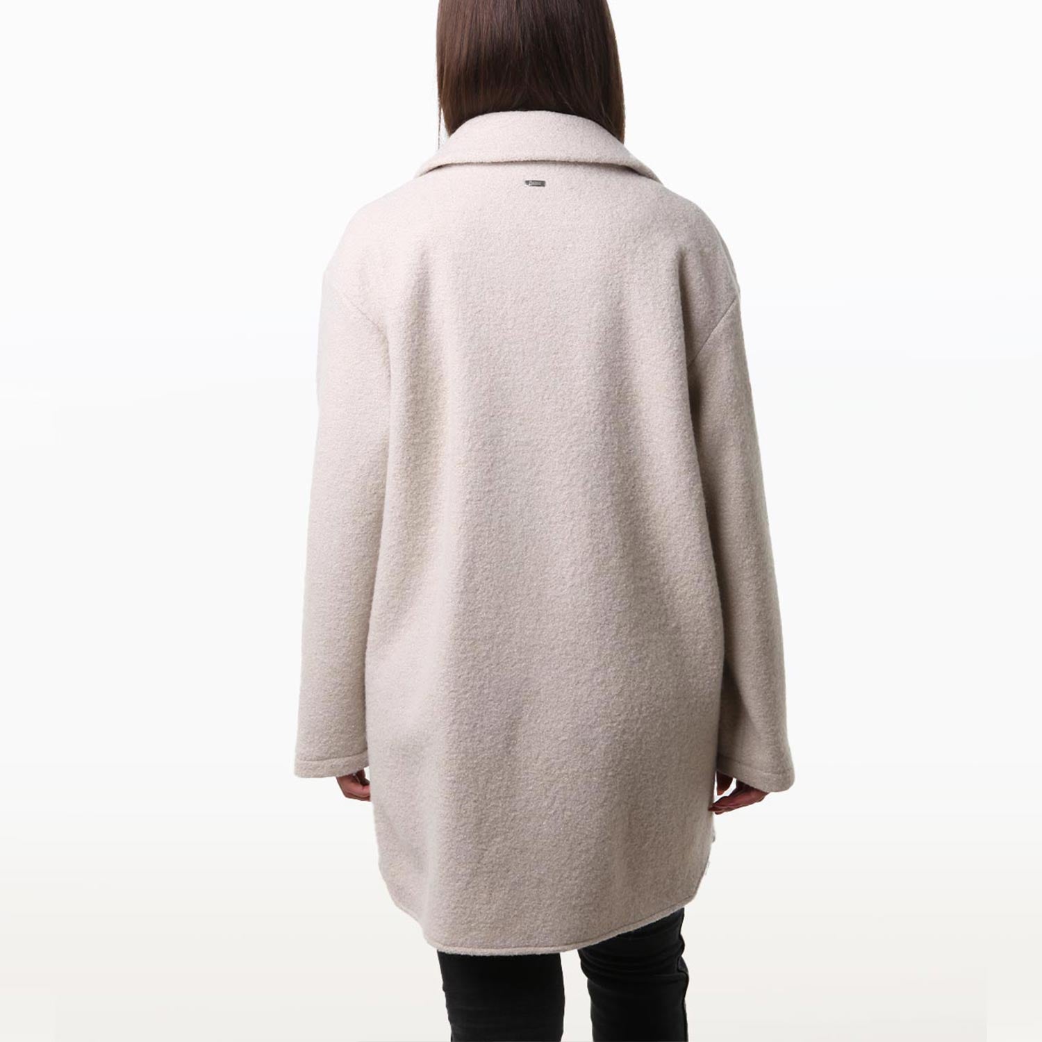 Cappotto ecowool Herno beige chiaro e oro glitter - annameglio.com abbigliamento moda