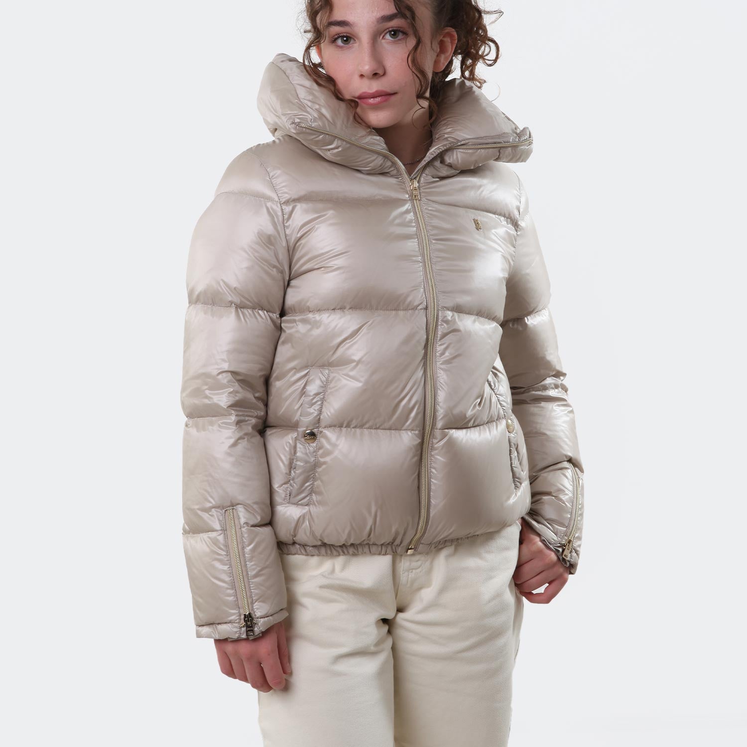 Piumino bomber Herno beige chantilly Ragazza - annameglio.com abbigliamento moda