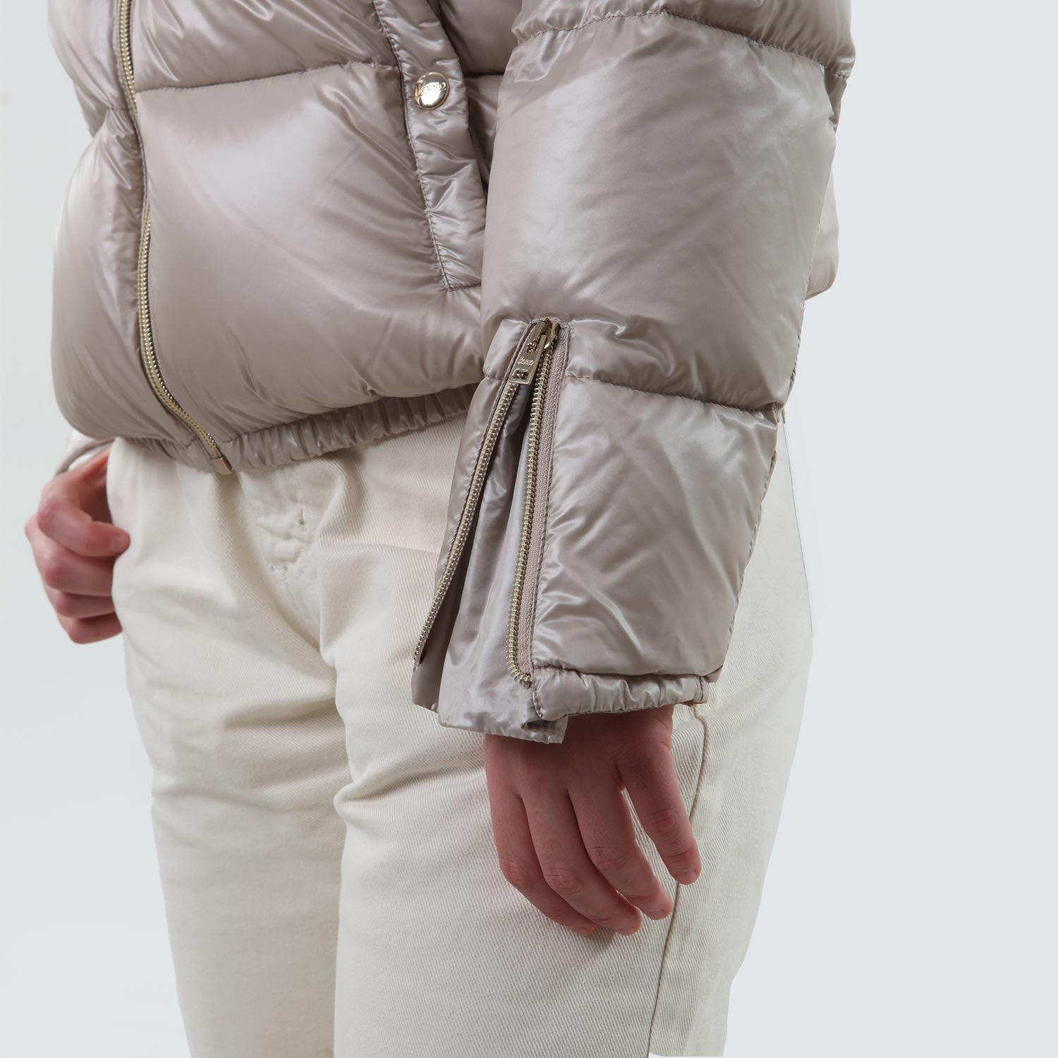 Piumino bomber Herno beige chantilly Ragazza - annameglio.com abbigliamento moda