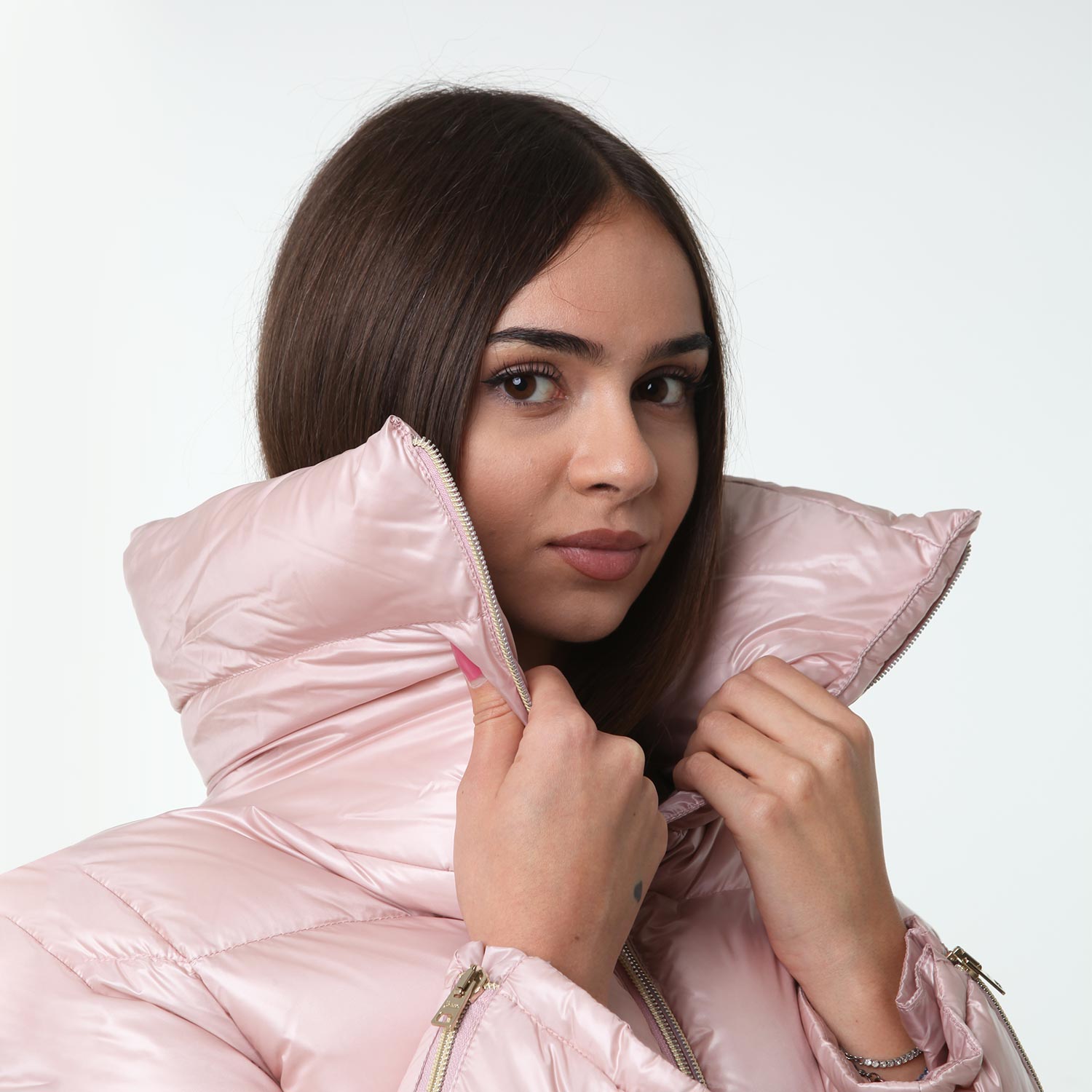 Piumino bomber Herno rosa chiaro Ragazza - annameglio.com abbigliamento moda