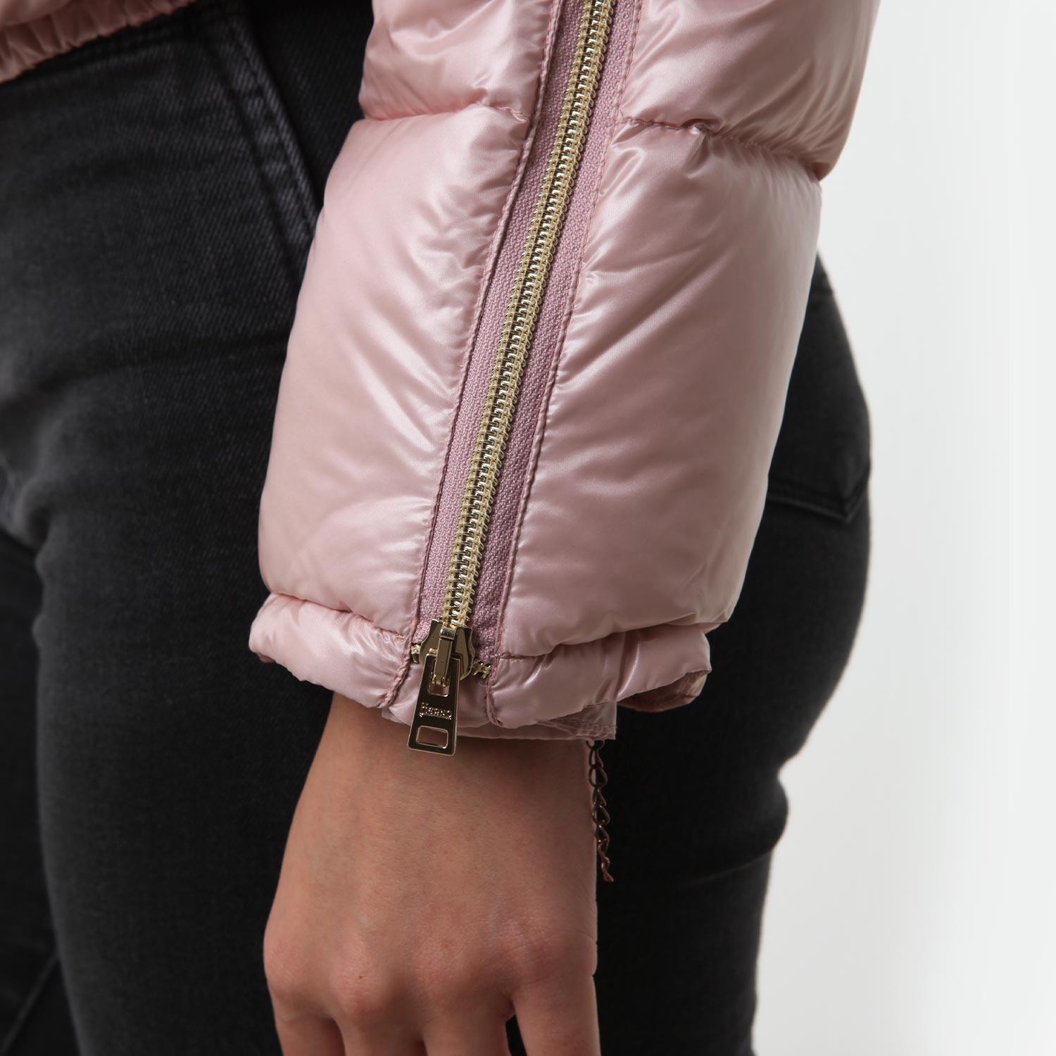 Piumino bomber Herno rosa chiaro Ragazza - annameglio.com abbigliamento moda