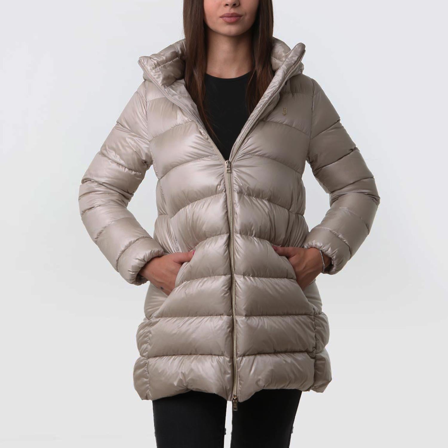 Piumino lungo Herno beige chantilly Ragazza - annameglio.com abbigliamento moda