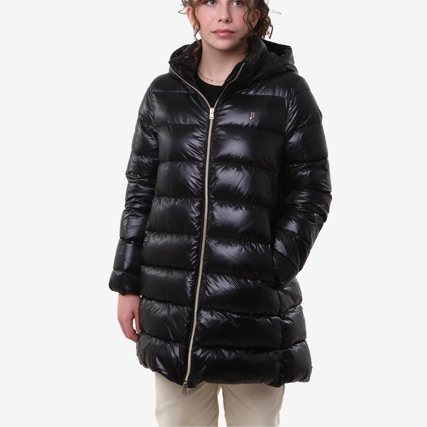 Piumino lungo Herno nero Ragazza - annameglio.com abbigliamento moda