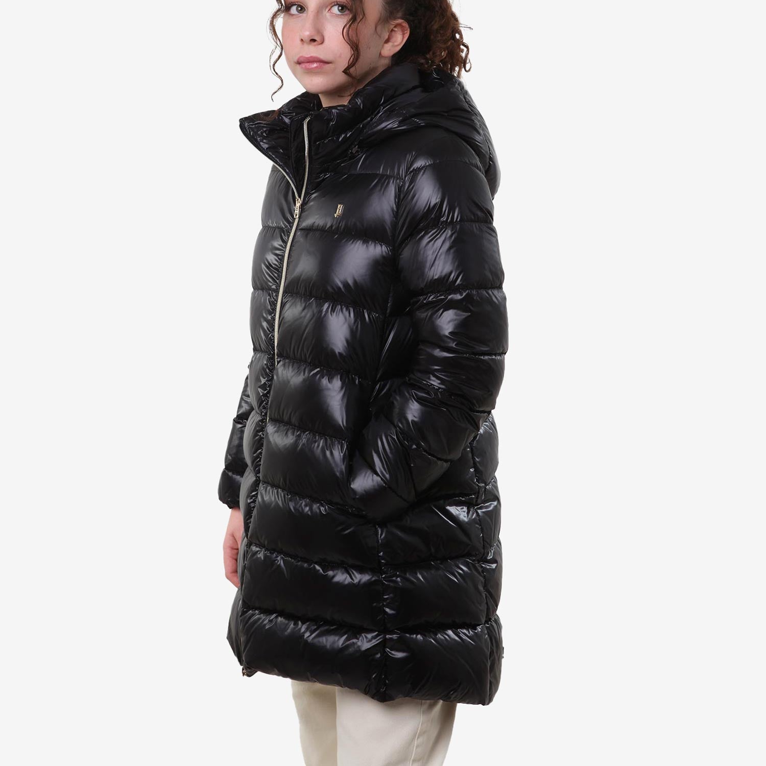 Piumino lungo Herno nero Ragazza - annameglio.com abbigliamento moda