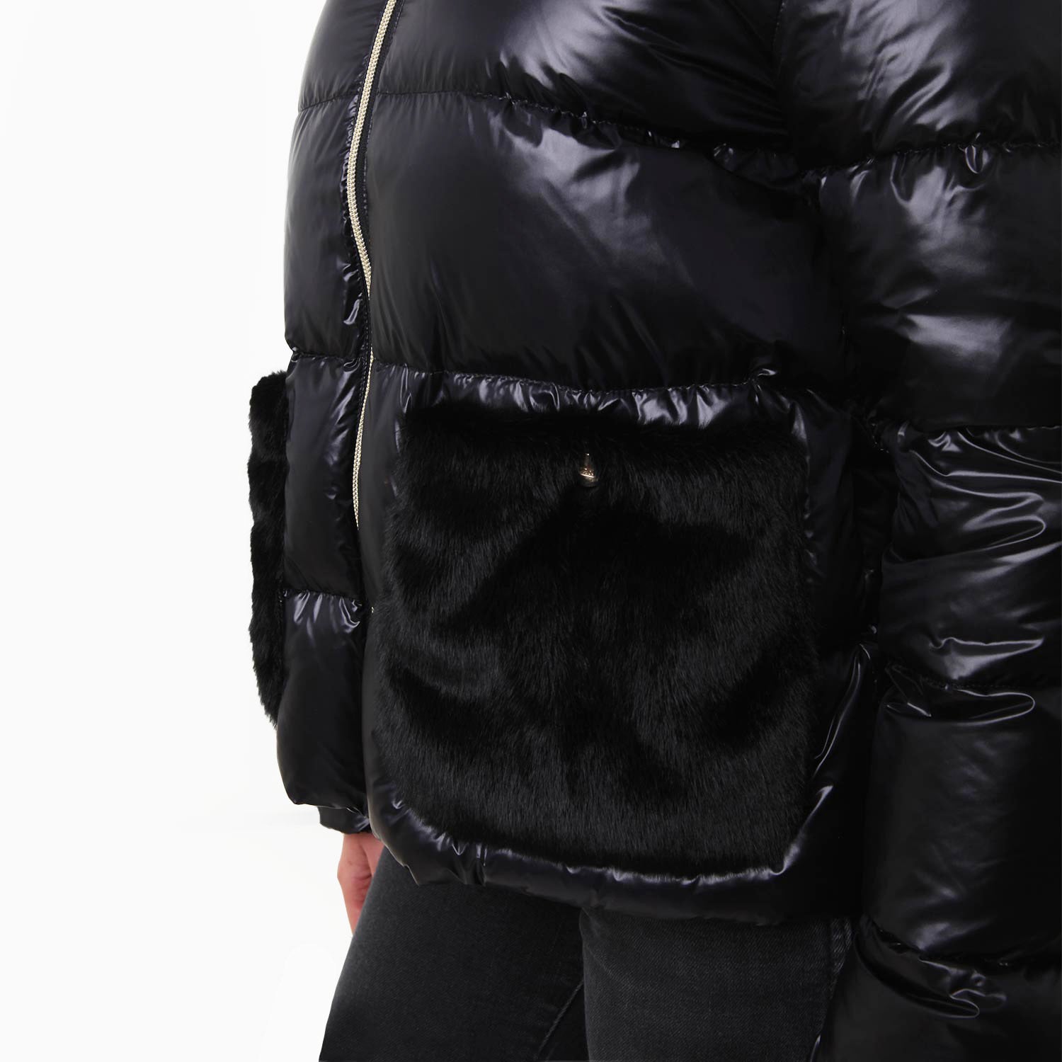 Piumino corto Herno Lady nero Ragazza - annameglio.com abbigliamento moda