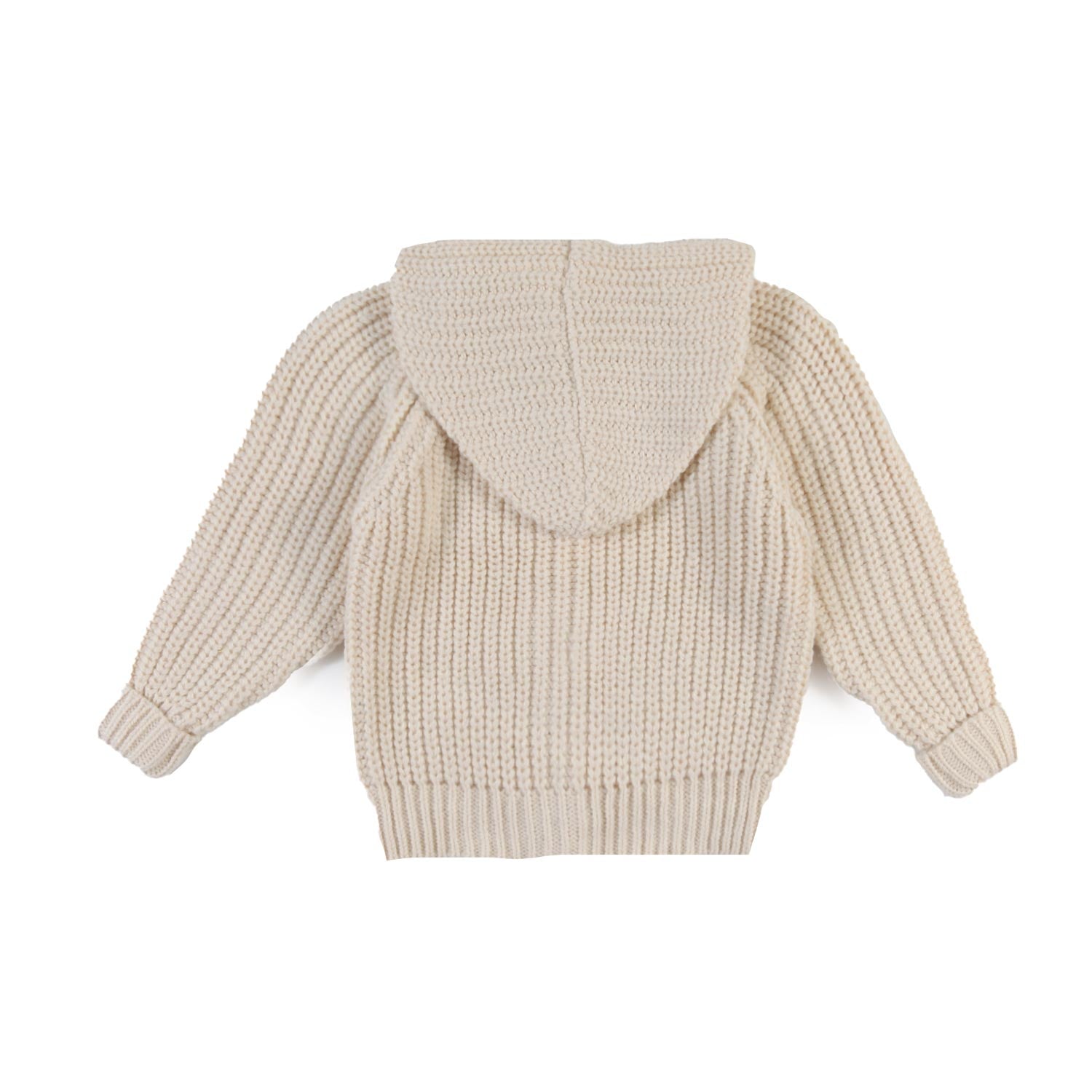 Cardigan Ross ecru con cappuccio Bimbo e Bimba - annameglio.com abbigliamento moda