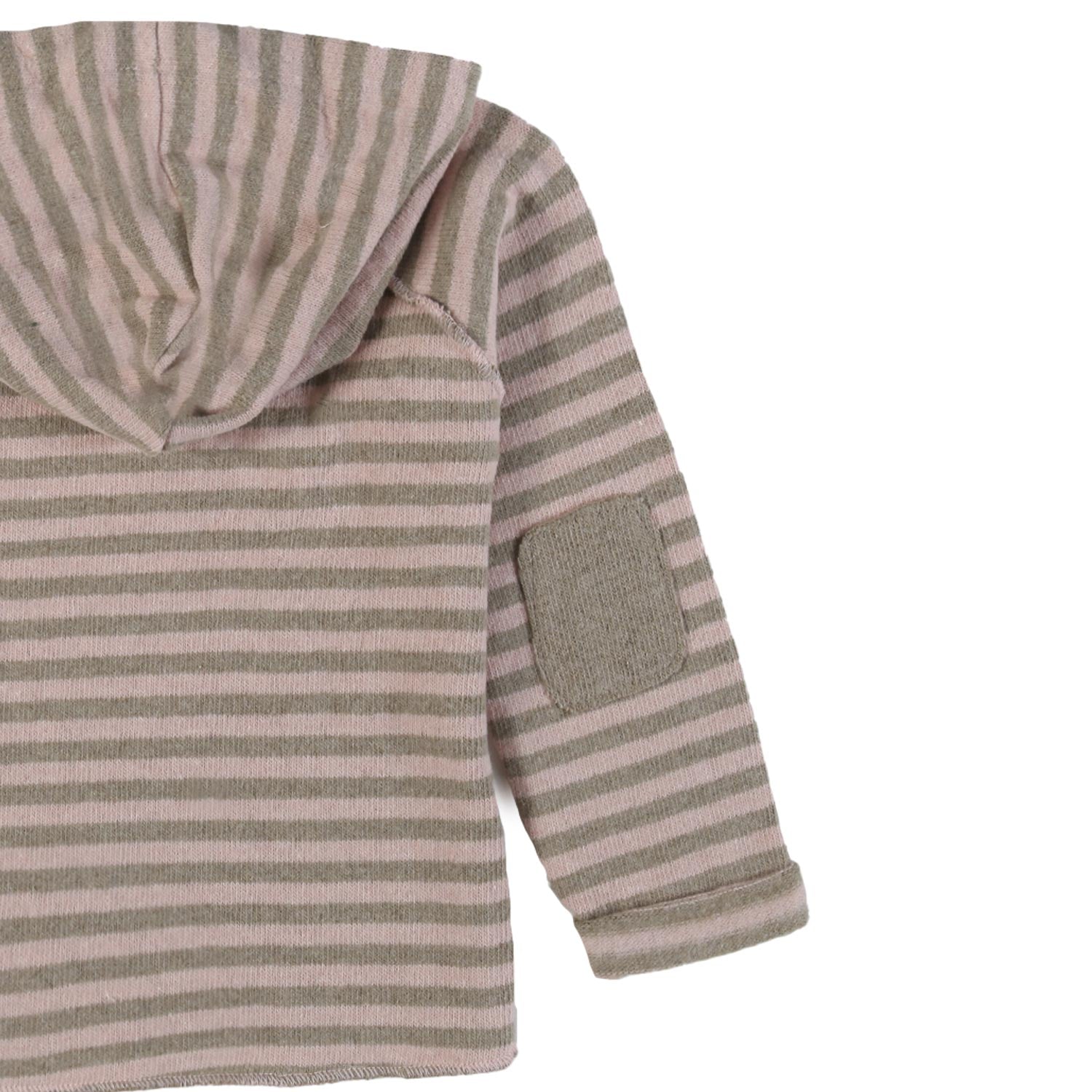 Maglia hoodie Leandre rosa e tortora Bimba Neonata - annameglio.com abbigliamento moda