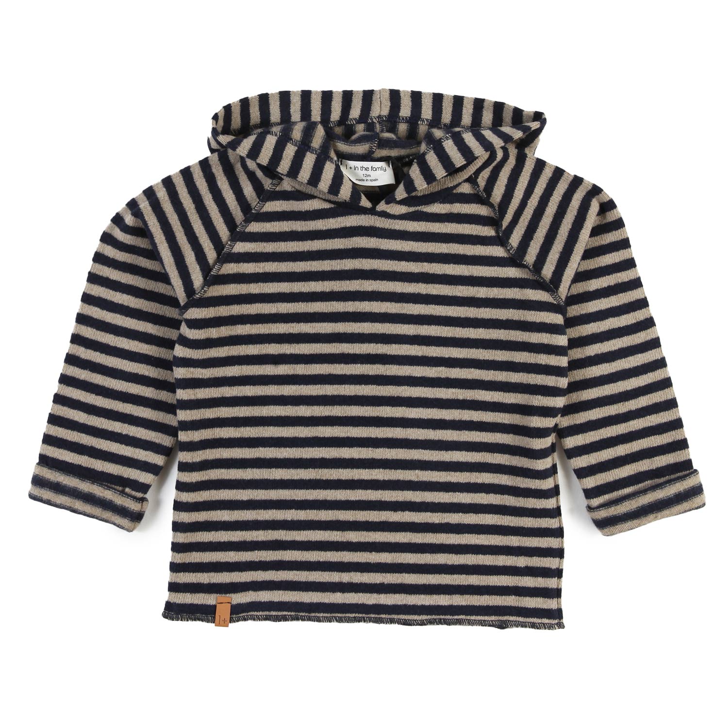 Maglia hoodie Leandre blu e tortora Bimbo e Bimba - annameglio.com abbigliamento moda