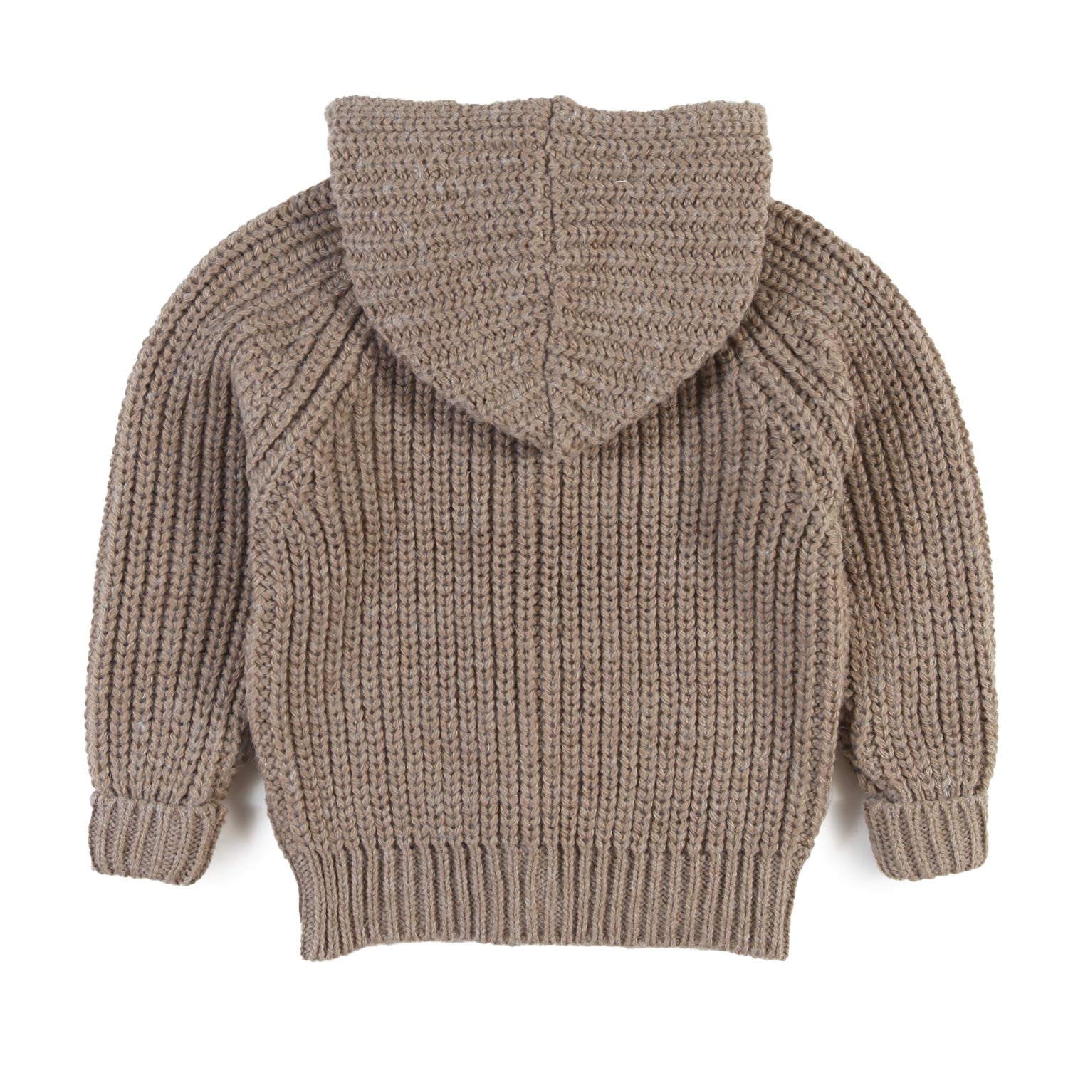 Cardigan Ross tortora con cappuccio Bimbo e Bimba - annameglio.com abbigliamento moda
