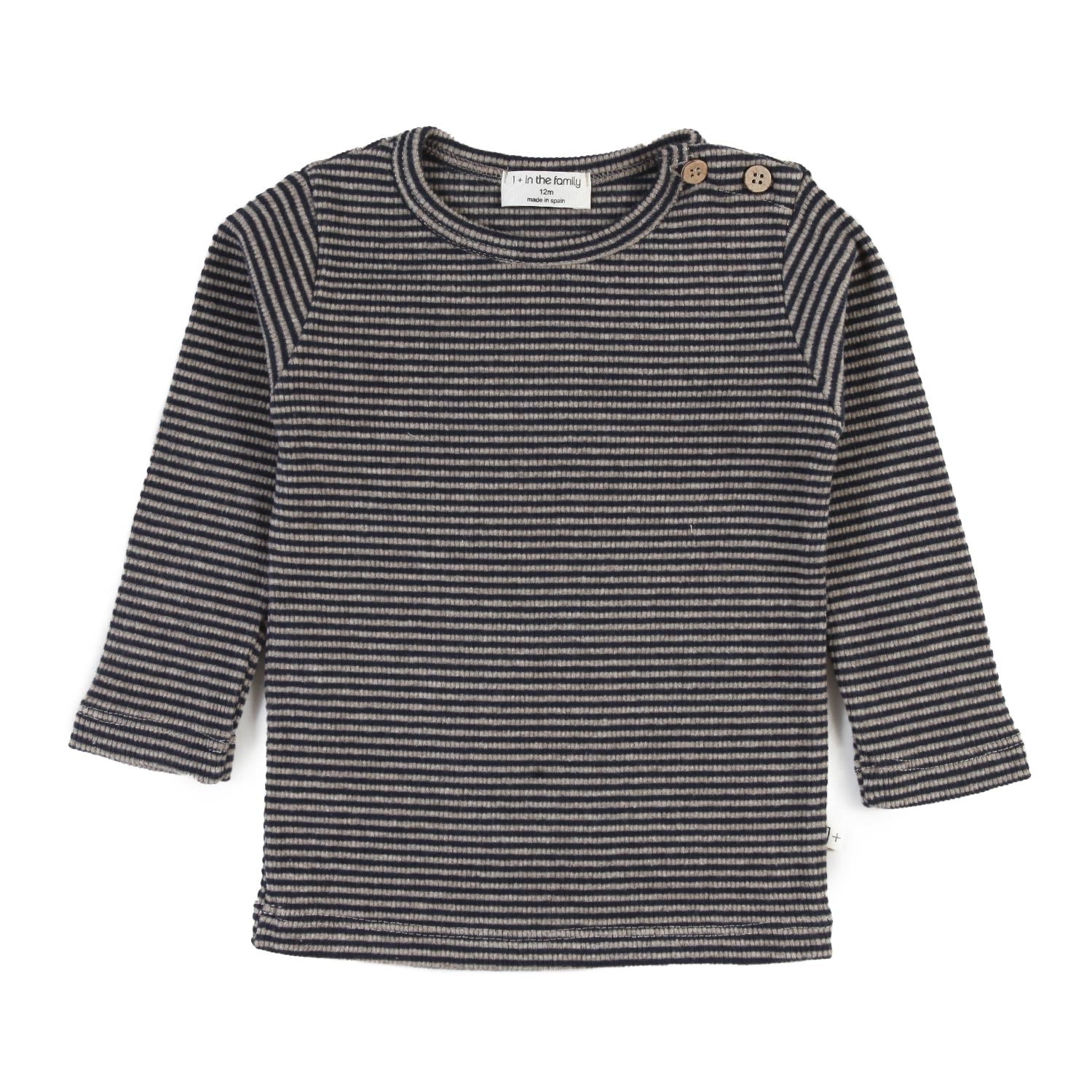 T-shirt lunga Kerem blu navy e tortora unisex - annameglio.com abbigliamento moda