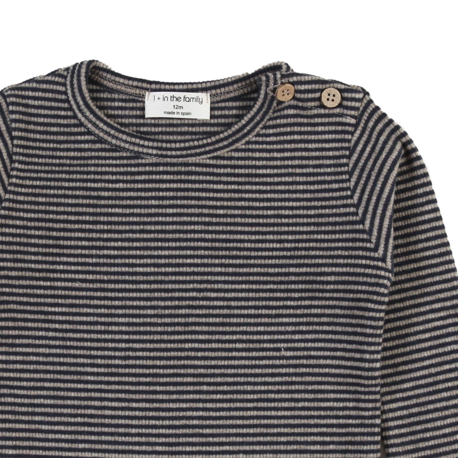 T-shirt lunga Kerem blu navy e tortora unisex - annameglio.com abbigliamento moda