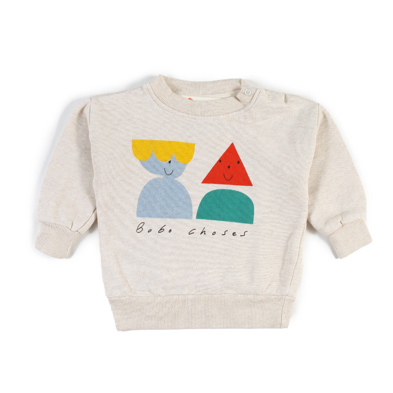 Felpa Funny Friends ecru melange Bimbo e Bimba - annameglio.com abbigliamento moda