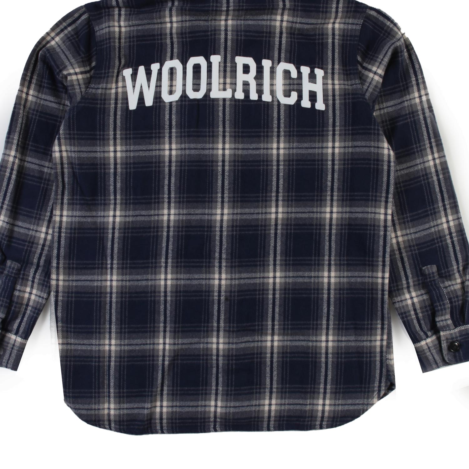 Camicia Woolrich tartan blu e grigia con cappuccio - annameglio.com abbigliamento moda