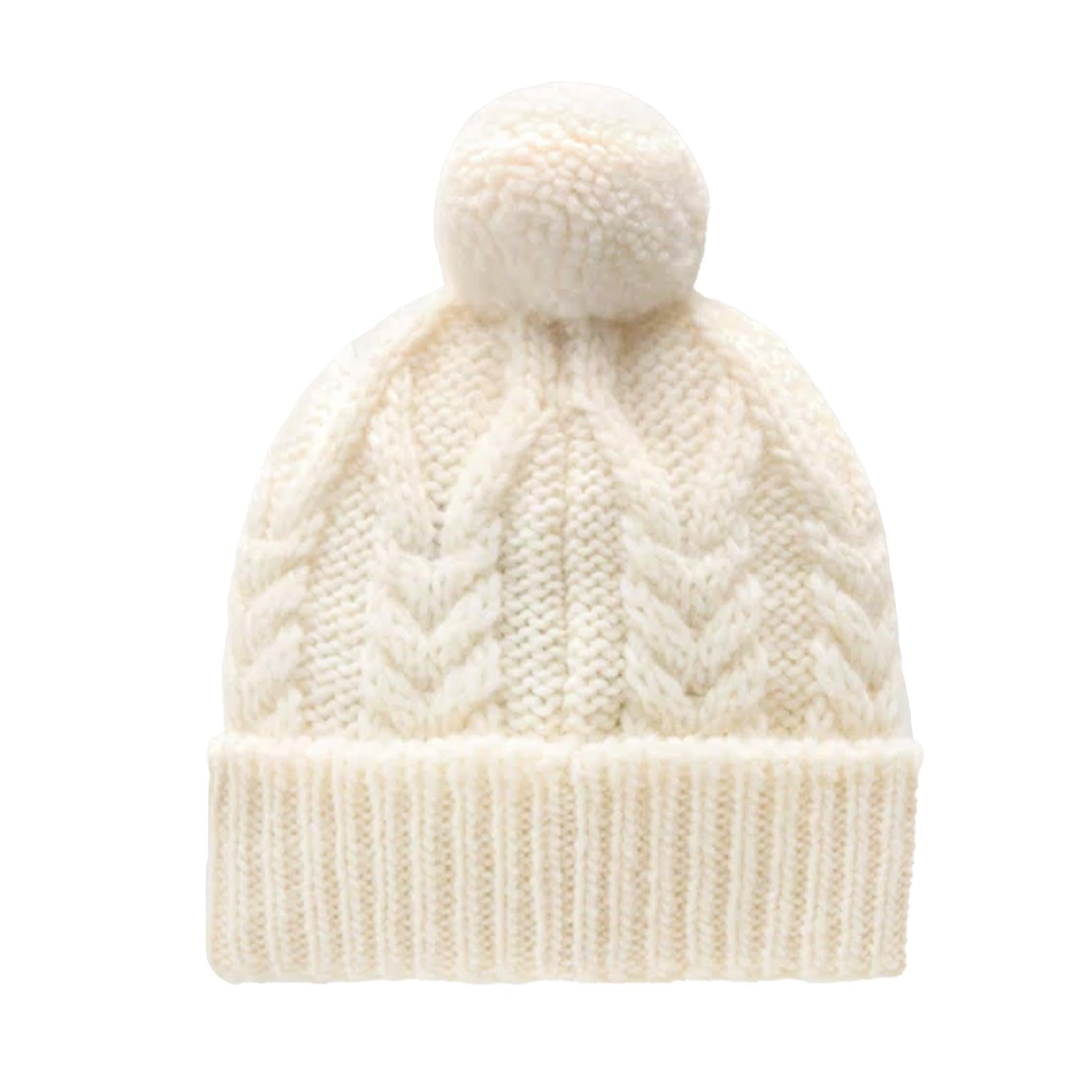 Berretto pompon Woolrich bianco panna bambina - annameglio.com abbigliamento moda