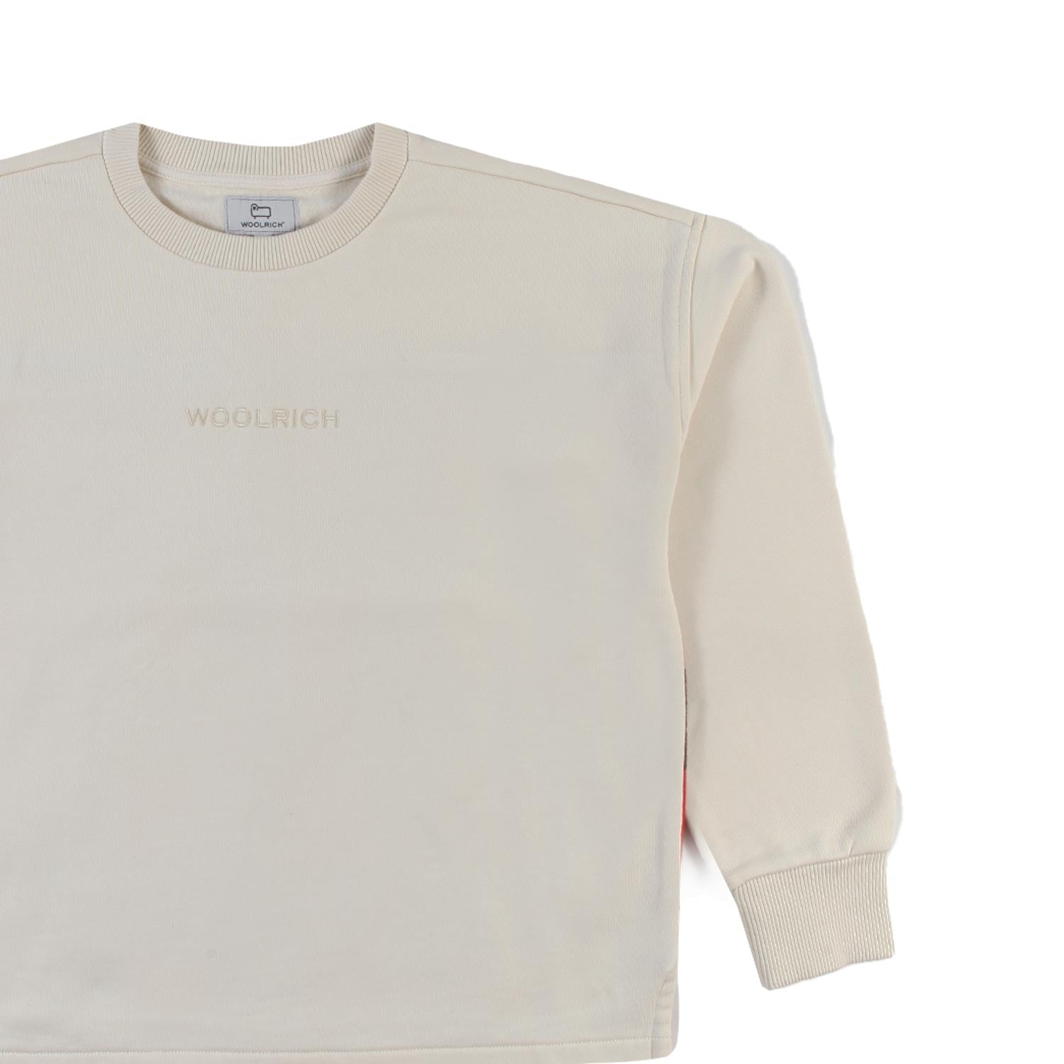 Felpa Woolrich panna e quadri rosso-neri - annameglio.com abbigliamento moda