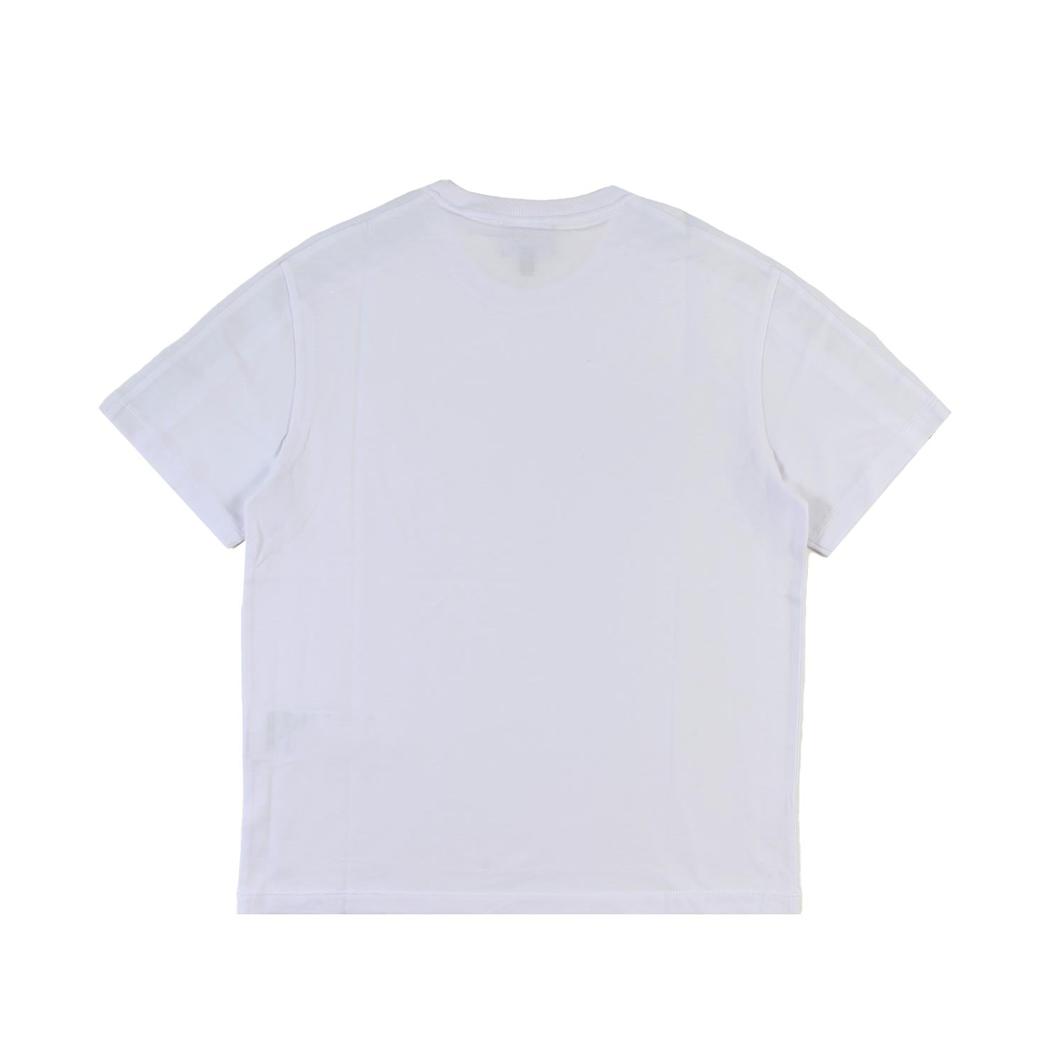 T-shirt bianca con logo EA7 laminato verde - annameglio.com abbigliamento moda