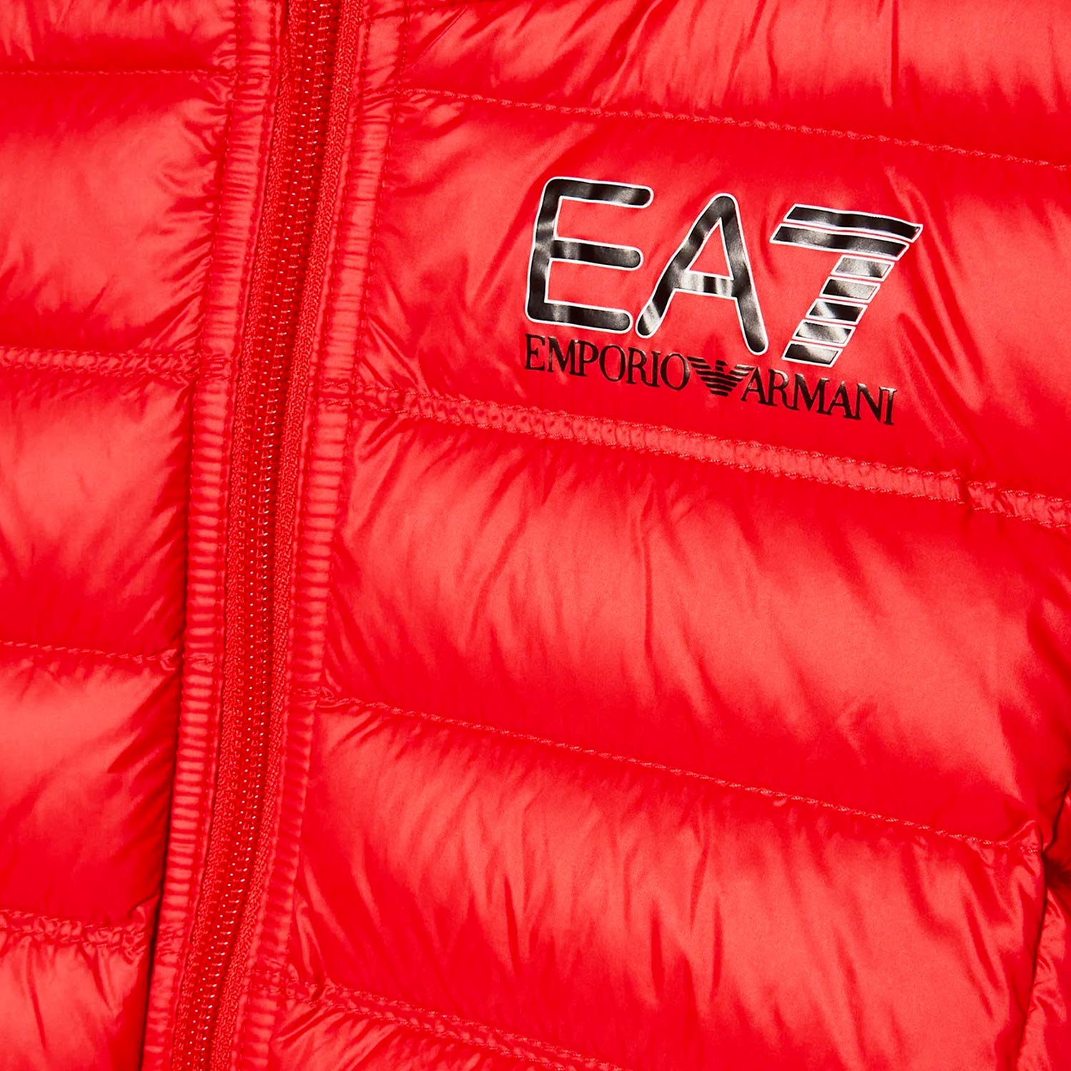 Piumino Core Identity rosso con logo nero Bambino - annameglio.com abbigliamento moda