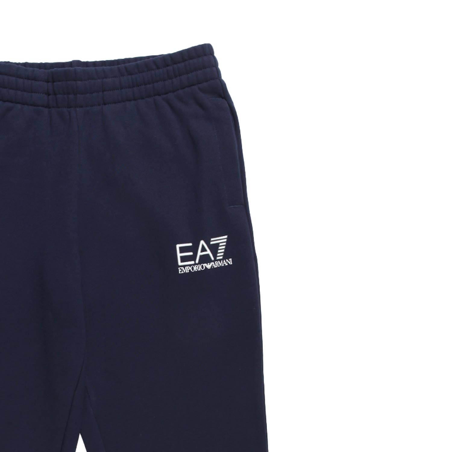 Pantalone felpa blu con mini logo EA7 bianco - annameglio.com abbigliamento moda