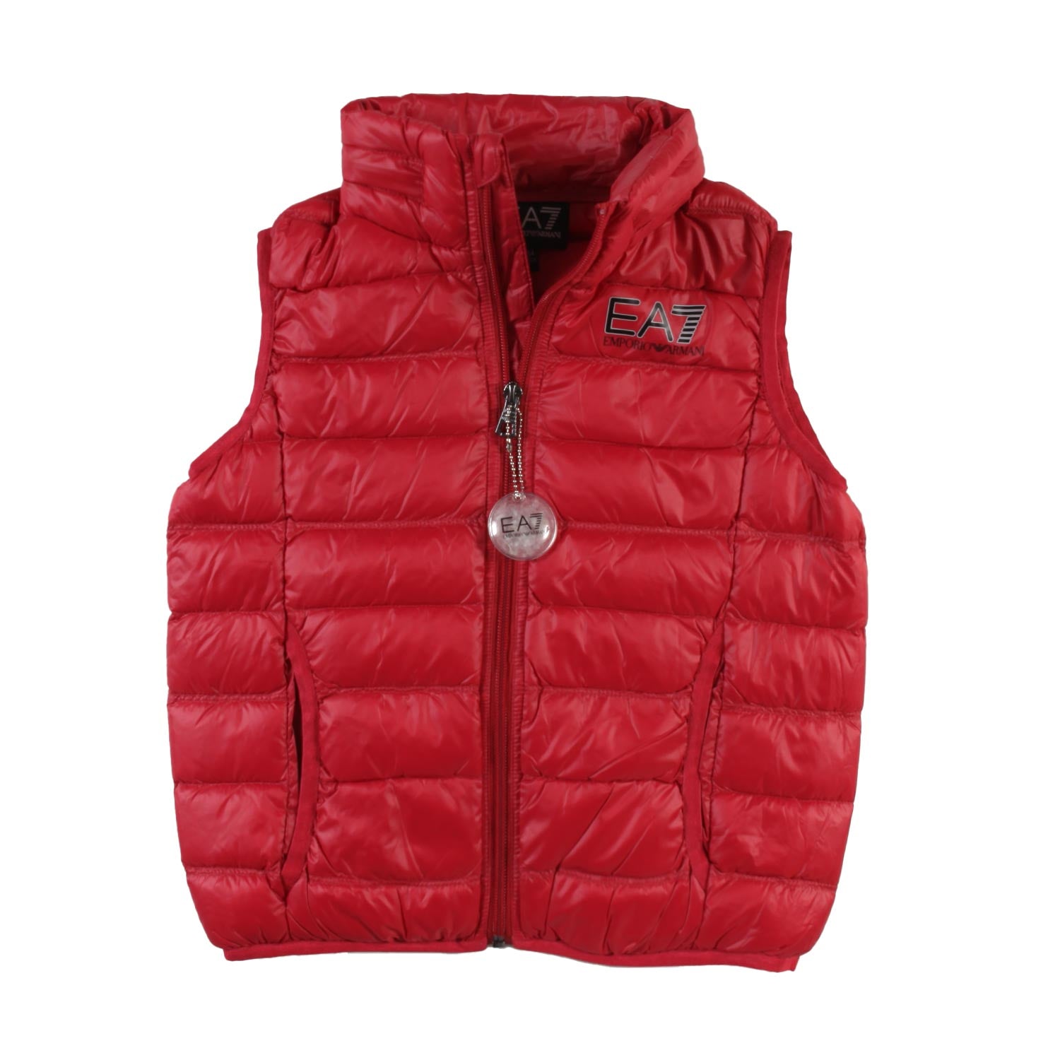 Piumino gilet Core Identity rosso con logo nero - annameglio.com abbigliamento moda