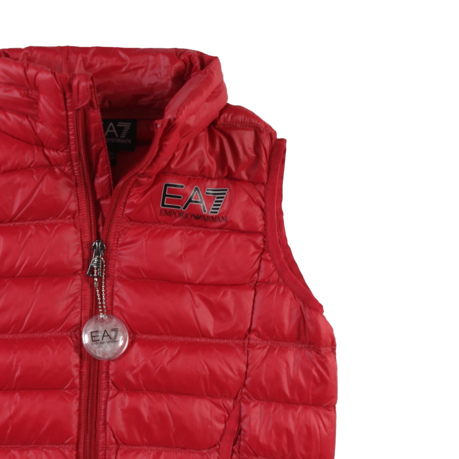 Piumino gilet Core Identity rosso con logo nero - annameglio.com abbigliamento moda