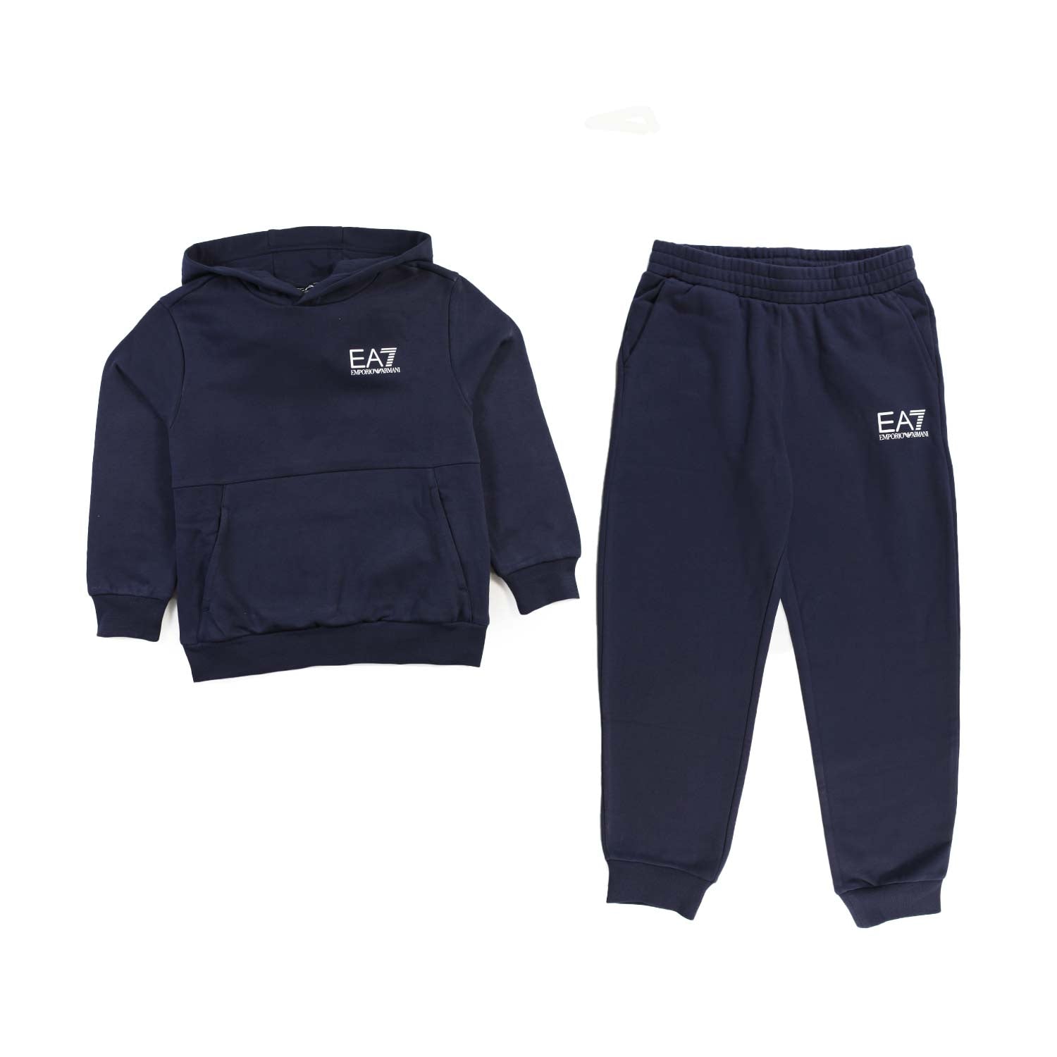 Tuta 2 pezzi blu con mini loghi EA7 bianchi - annameglio.com abbigliamento moda