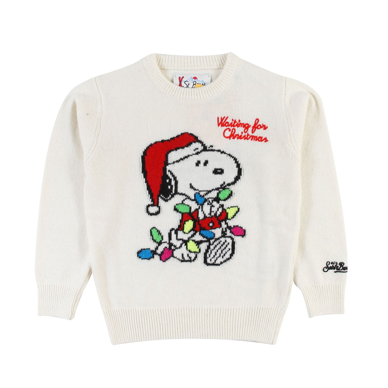 Maglione MC2 panna con tema Snoopy Christmas - annameglio.com abbigliamento moda