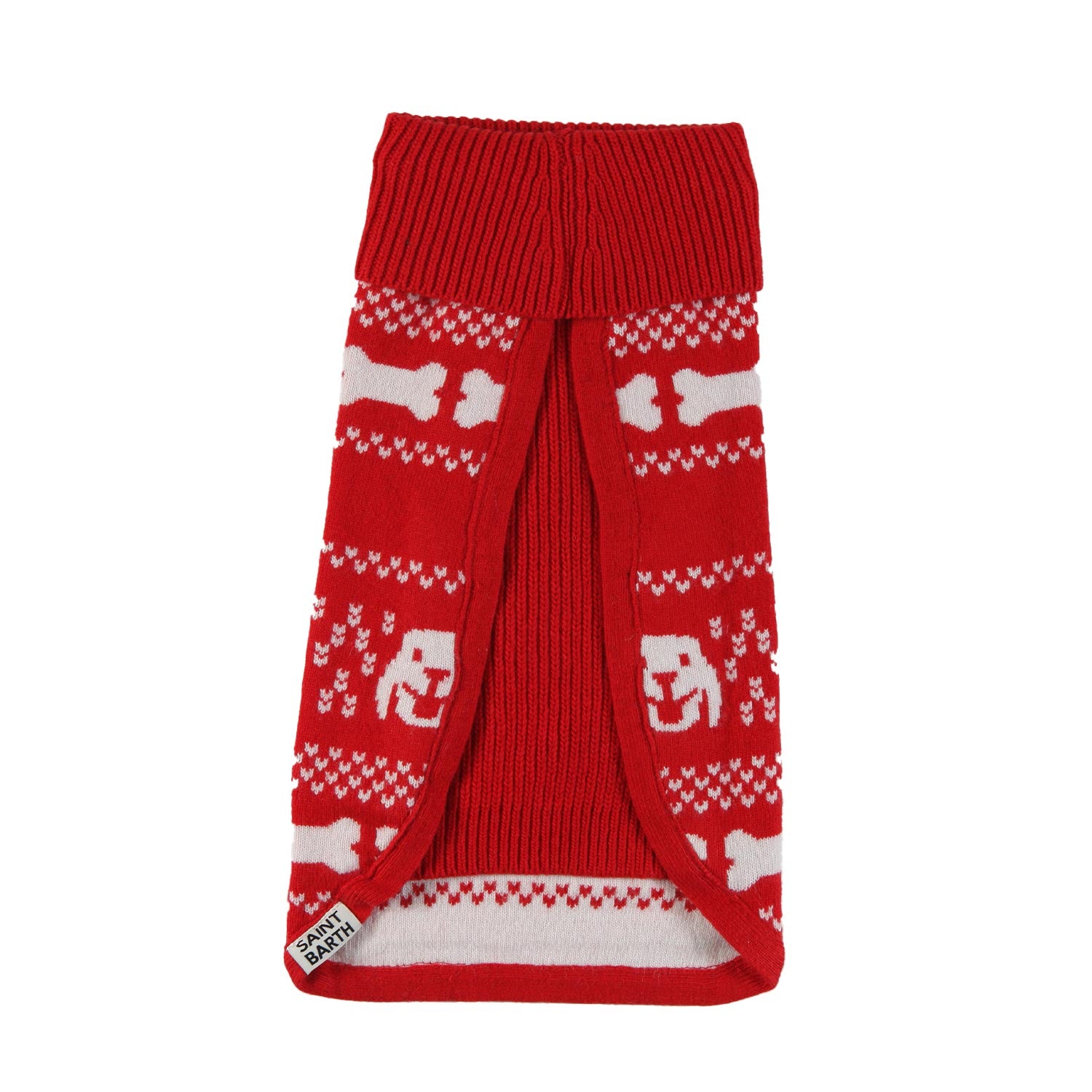 Maglione dolcevita MC2 rosso e bianco per cani - annameglio.com abbigliamento moda