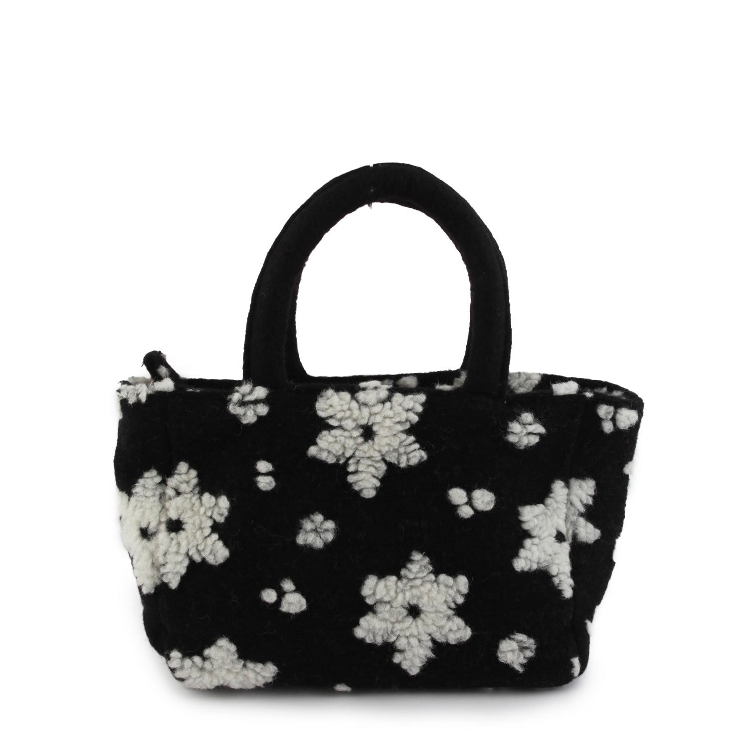 Borsa Clarine Snow Flakes nera e bianca - annameglio.com abbigliamento moda