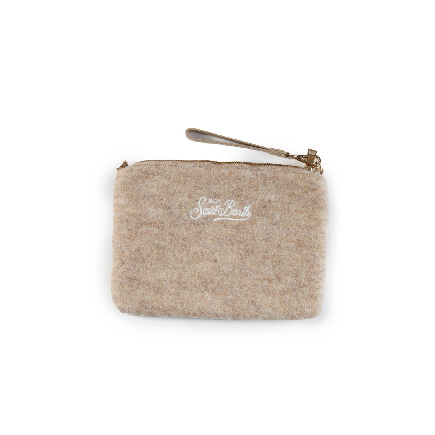 Borsetta Parisienne sabbia con logo bianco - annameglio.com abbigliamento moda