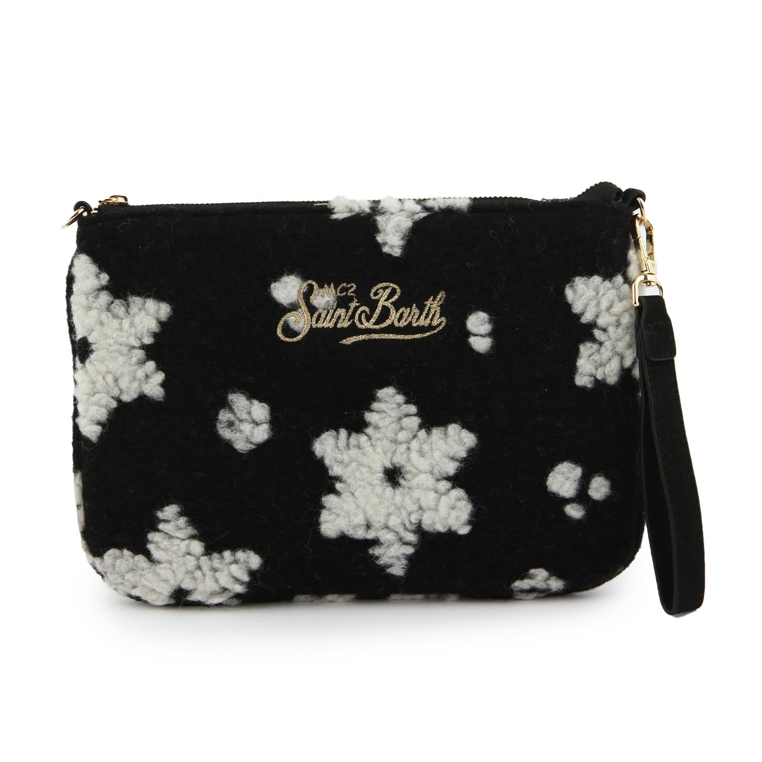 Borsetta Parisienne Snow Flakes nera e bianca - annameglio.com abbigliamento moda