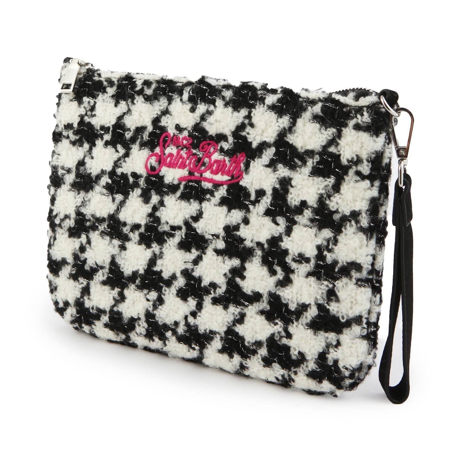 Borsetta Parisienne Pied De Poule bianca e nera - annameglio.com abbigliamento moda