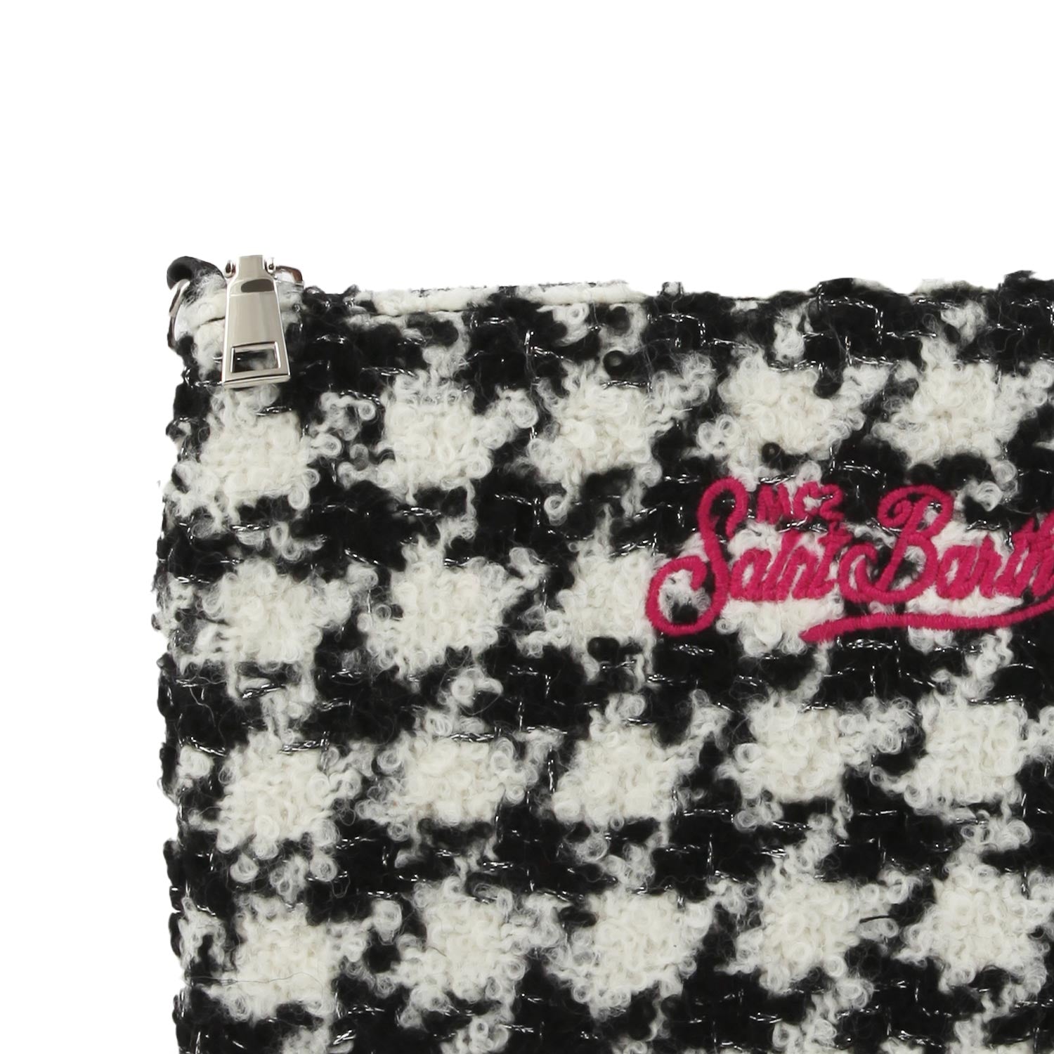 Borsetta Parisienne Pied De Poule bianca e nera - annameglio.com abbigliamento moda