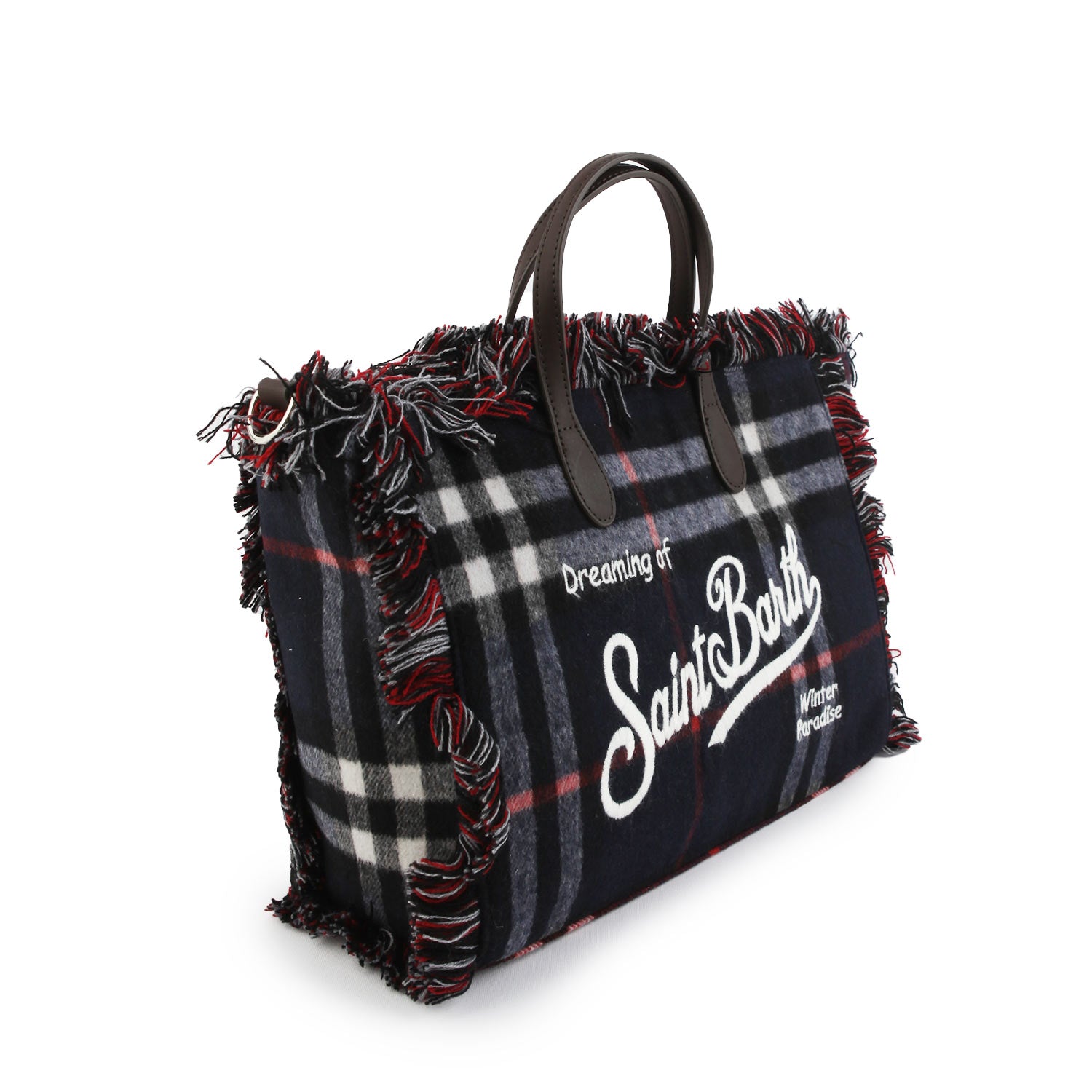 Borsa Colette Tartan Big blu navy e rossa - annameglio.com abbigliamento moda